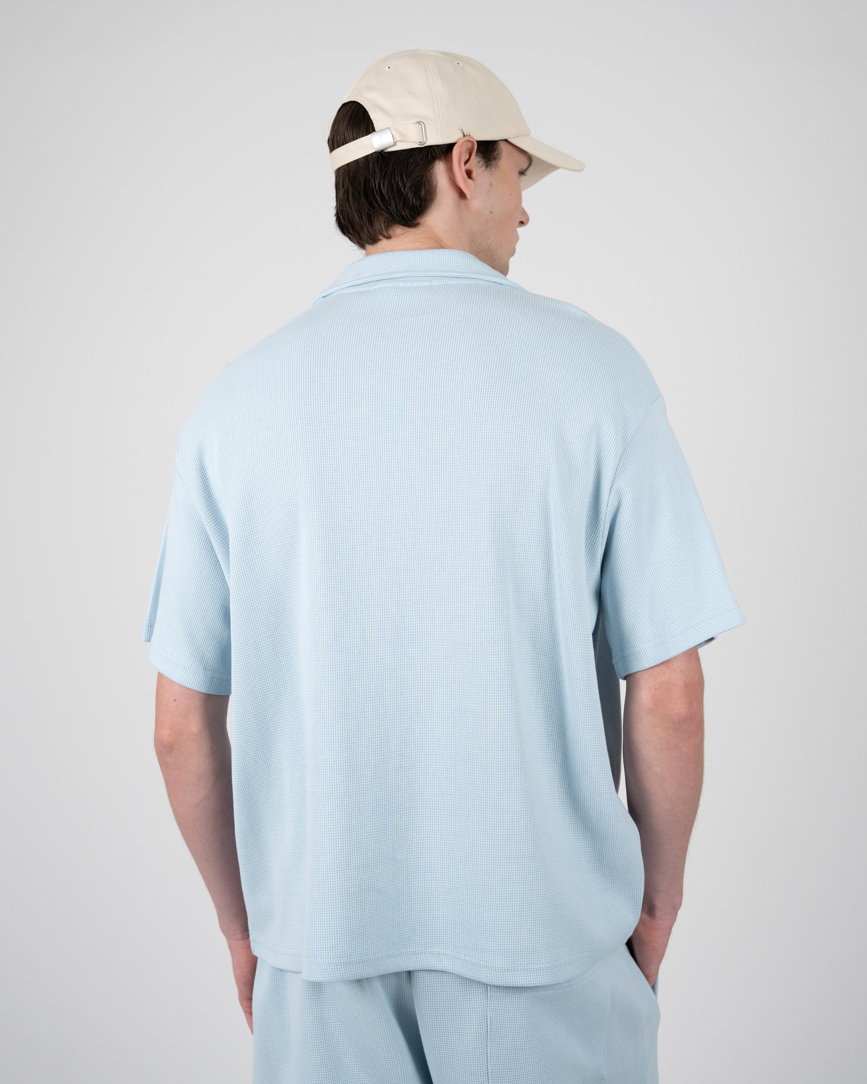 Seaside Waffle Shirt Sky Blue