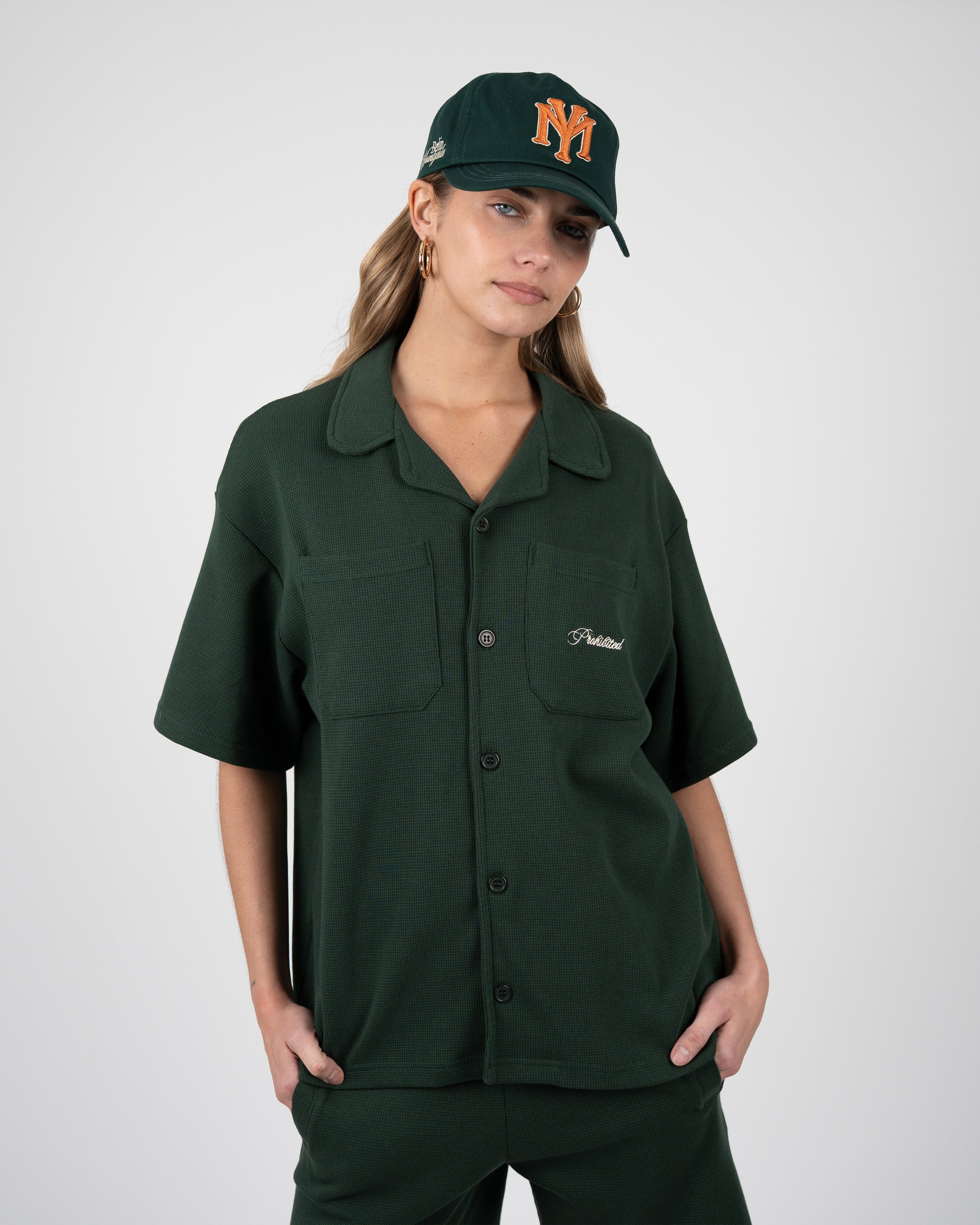 Seaside Waffle Shirt Green