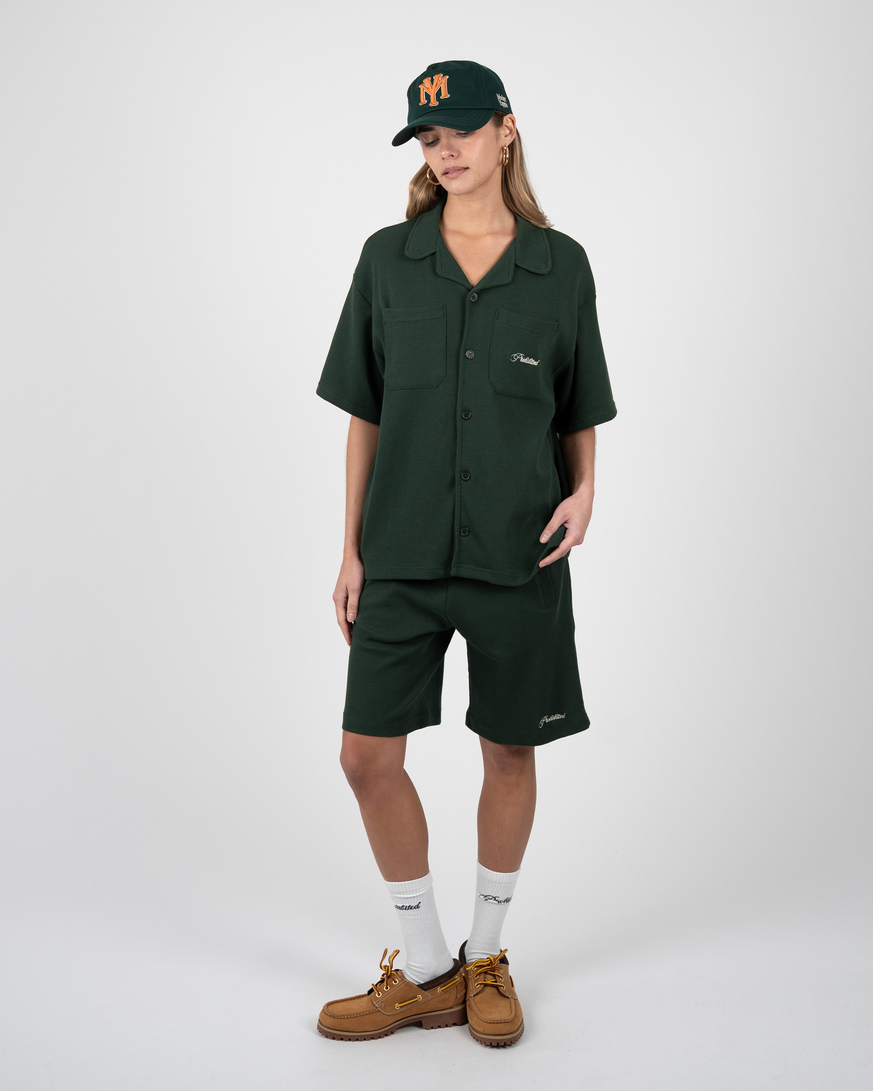 Seaside Waffle Shirt Green