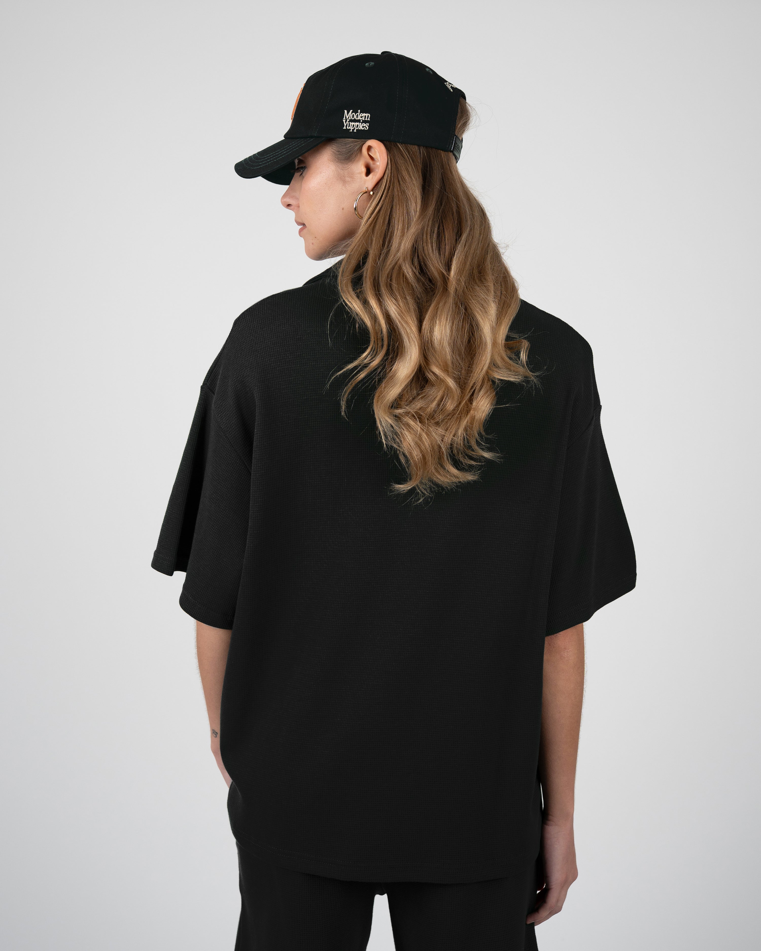 Seaside Waffle Shirt Black
