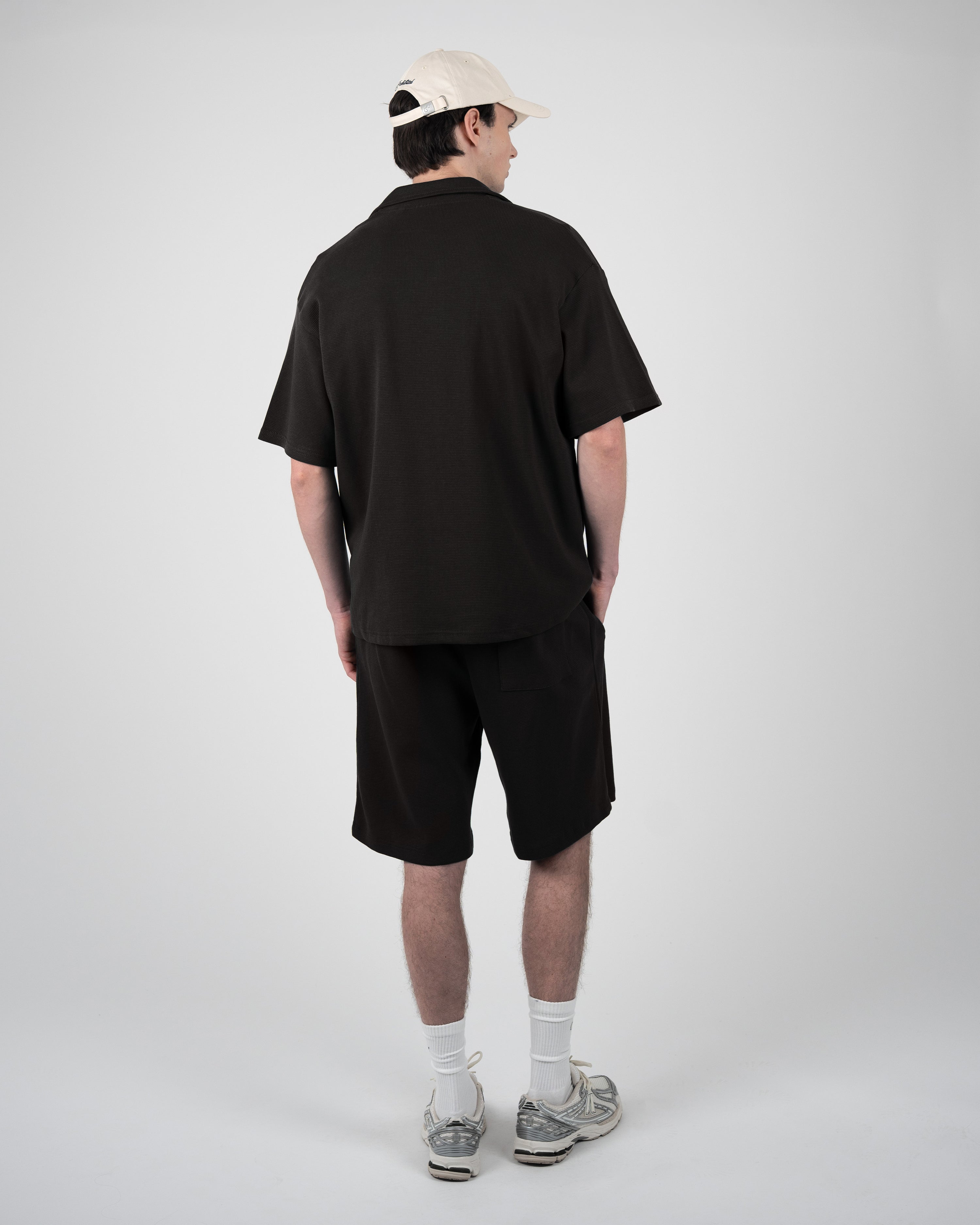 Seaside Waffle Shirt Black