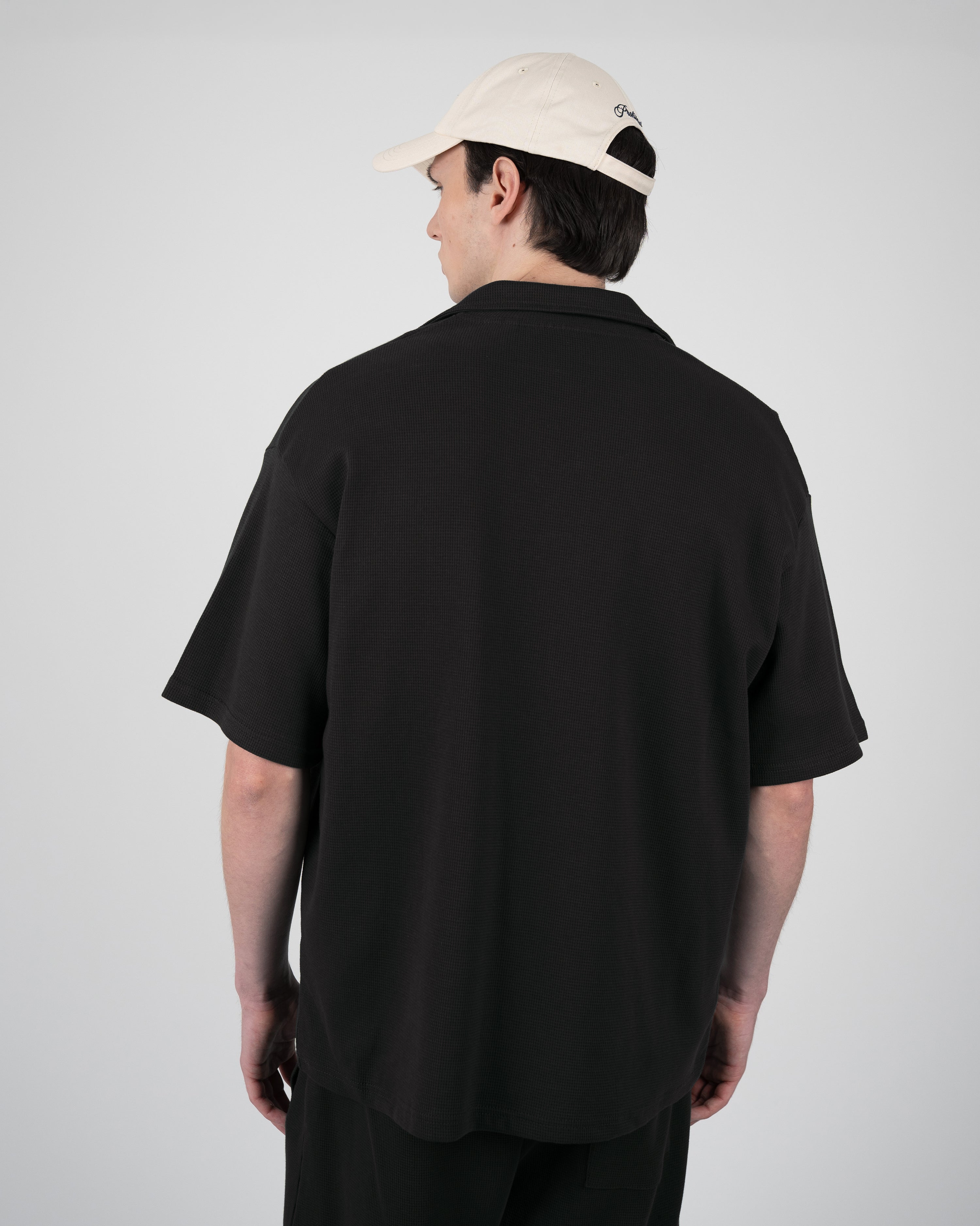 Seaside Waffle Shirt Black