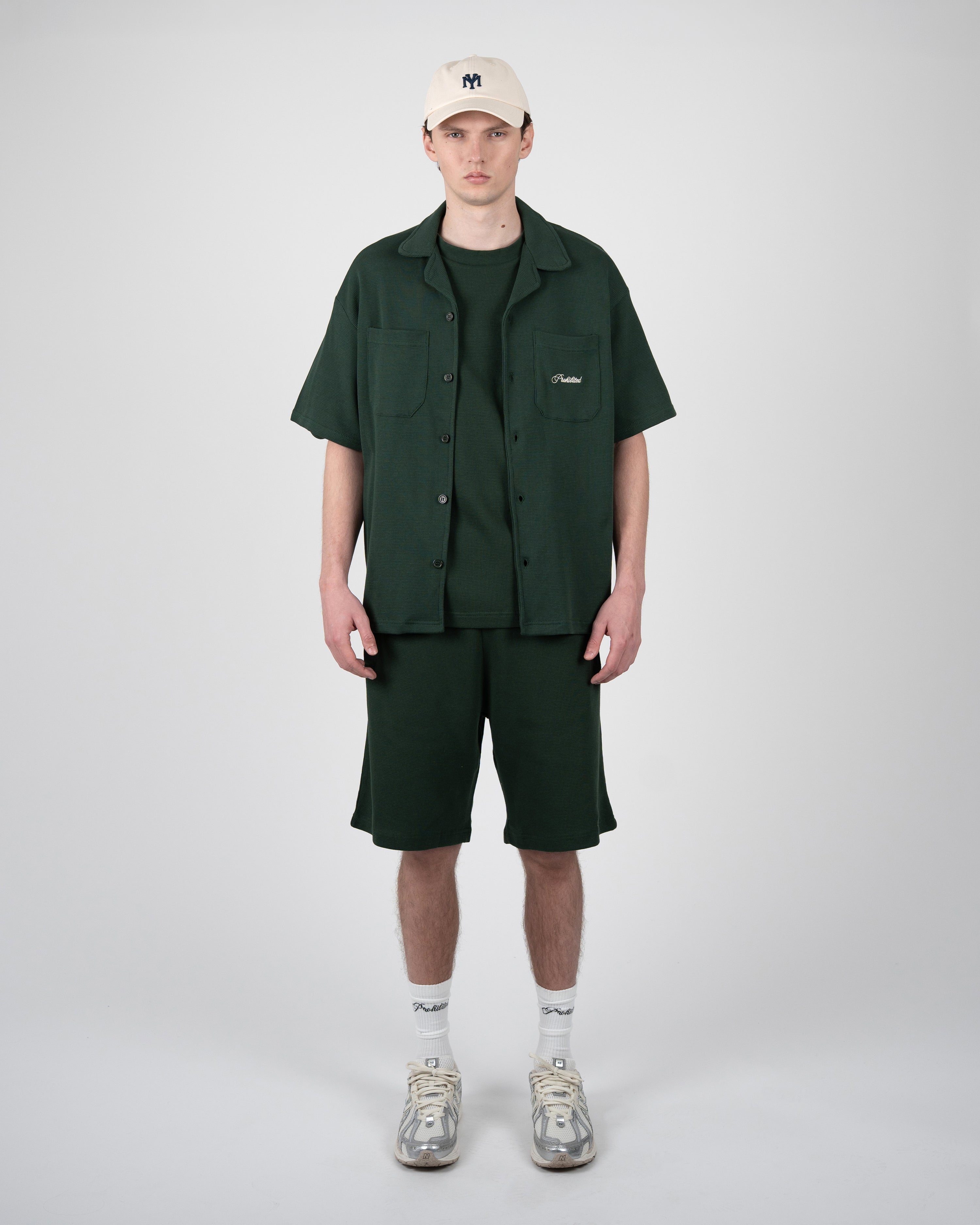 Seaside Waffle Shorts Green