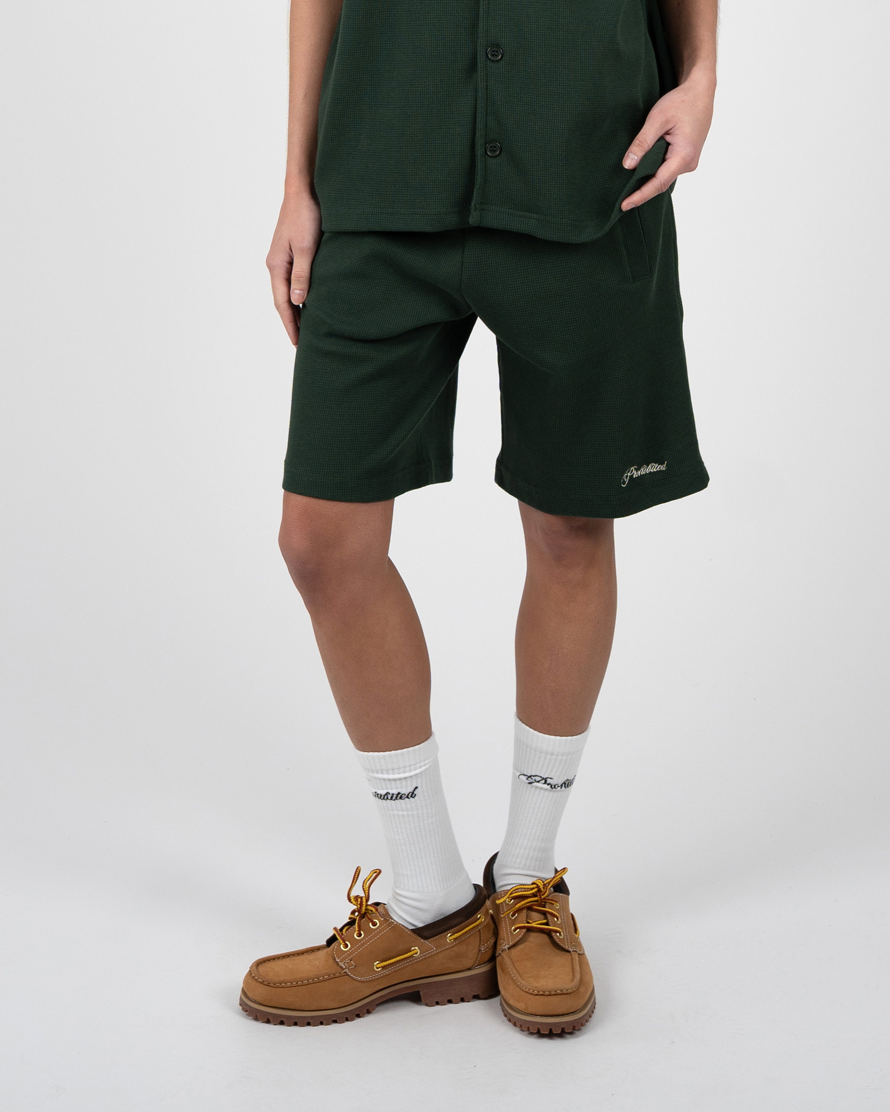 Seaside Waffle Shorts Green
