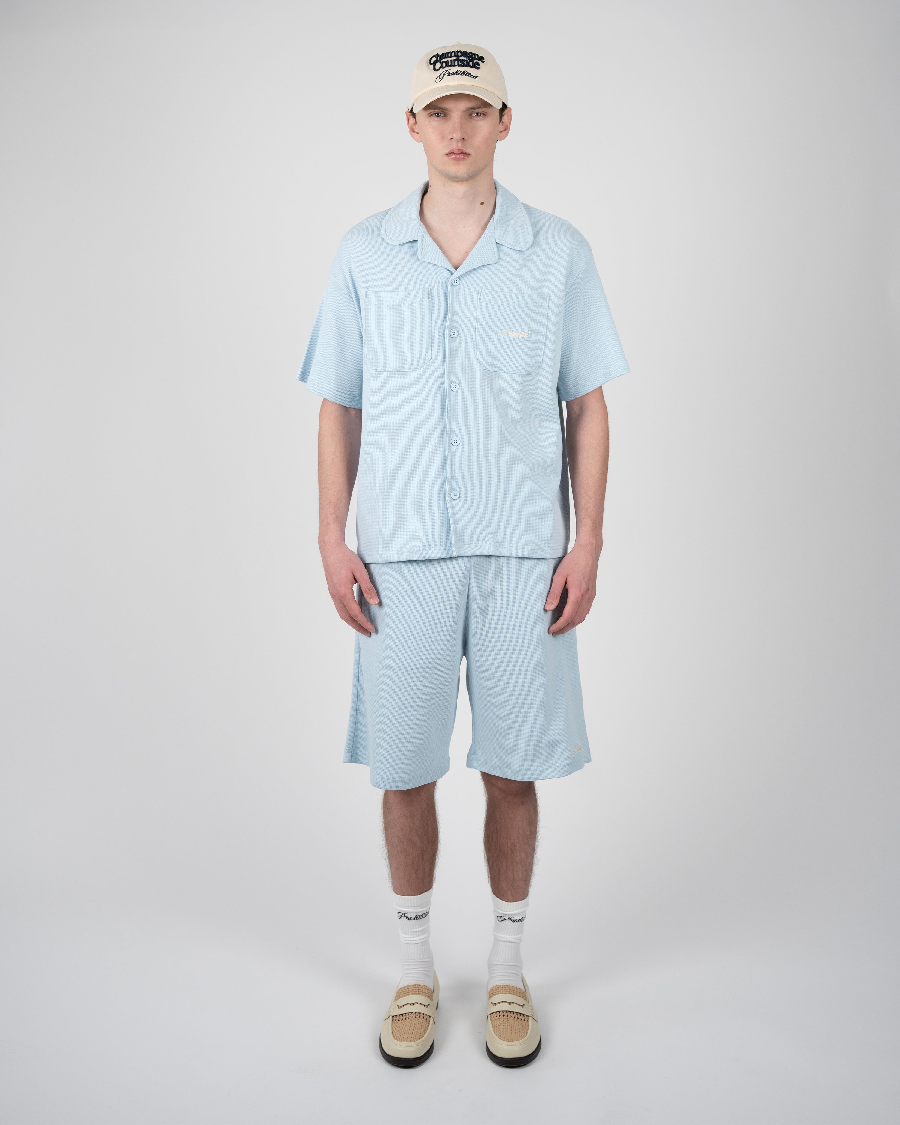 Seaside Waffle Shorts Sky Blue