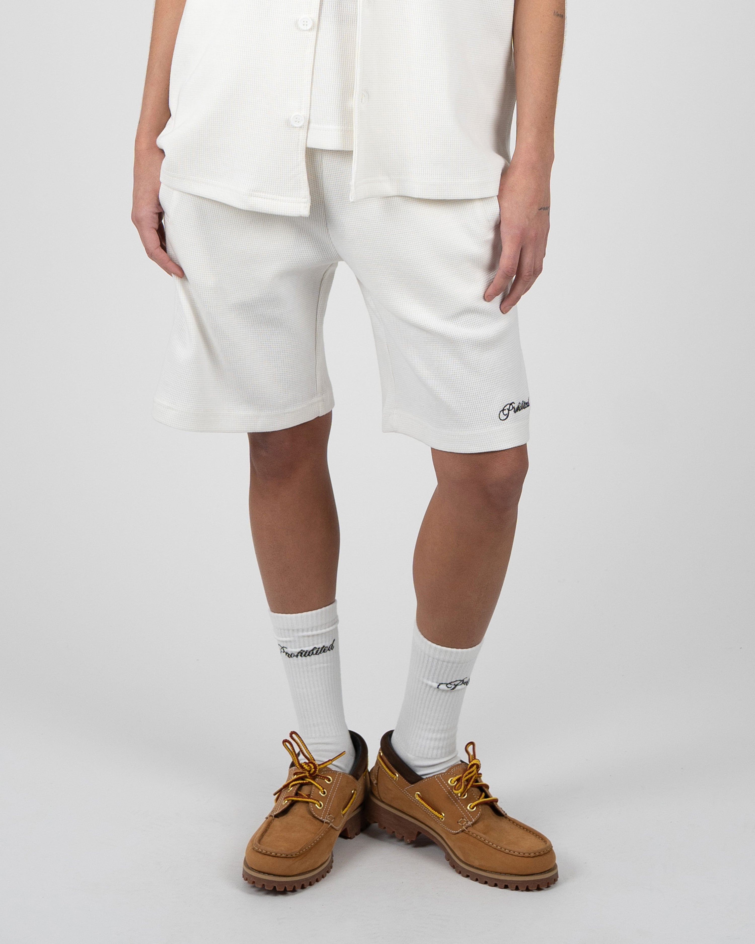 Seaside Waffle Shorts Off-White