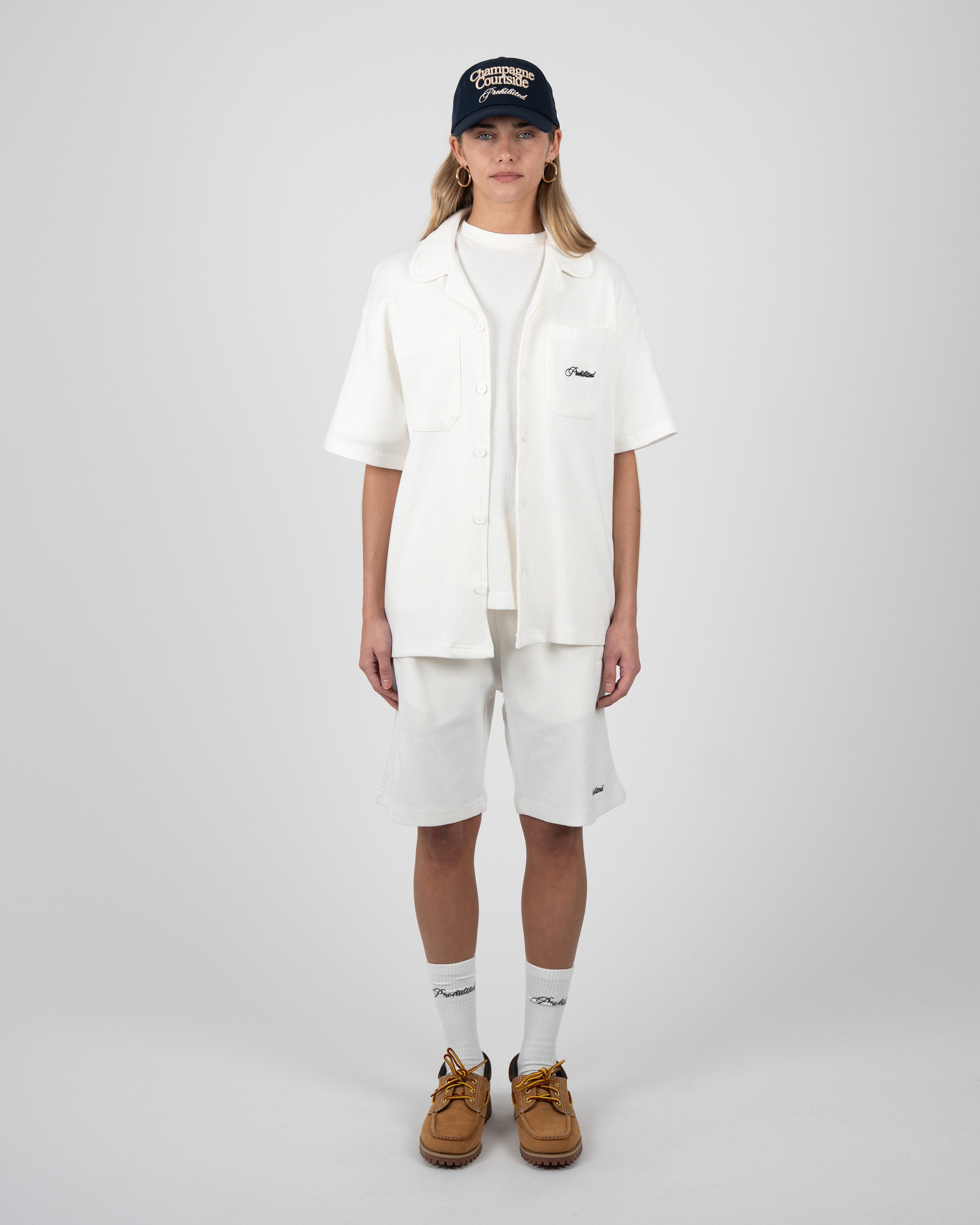 Seaside Waffle Shorts Off-White