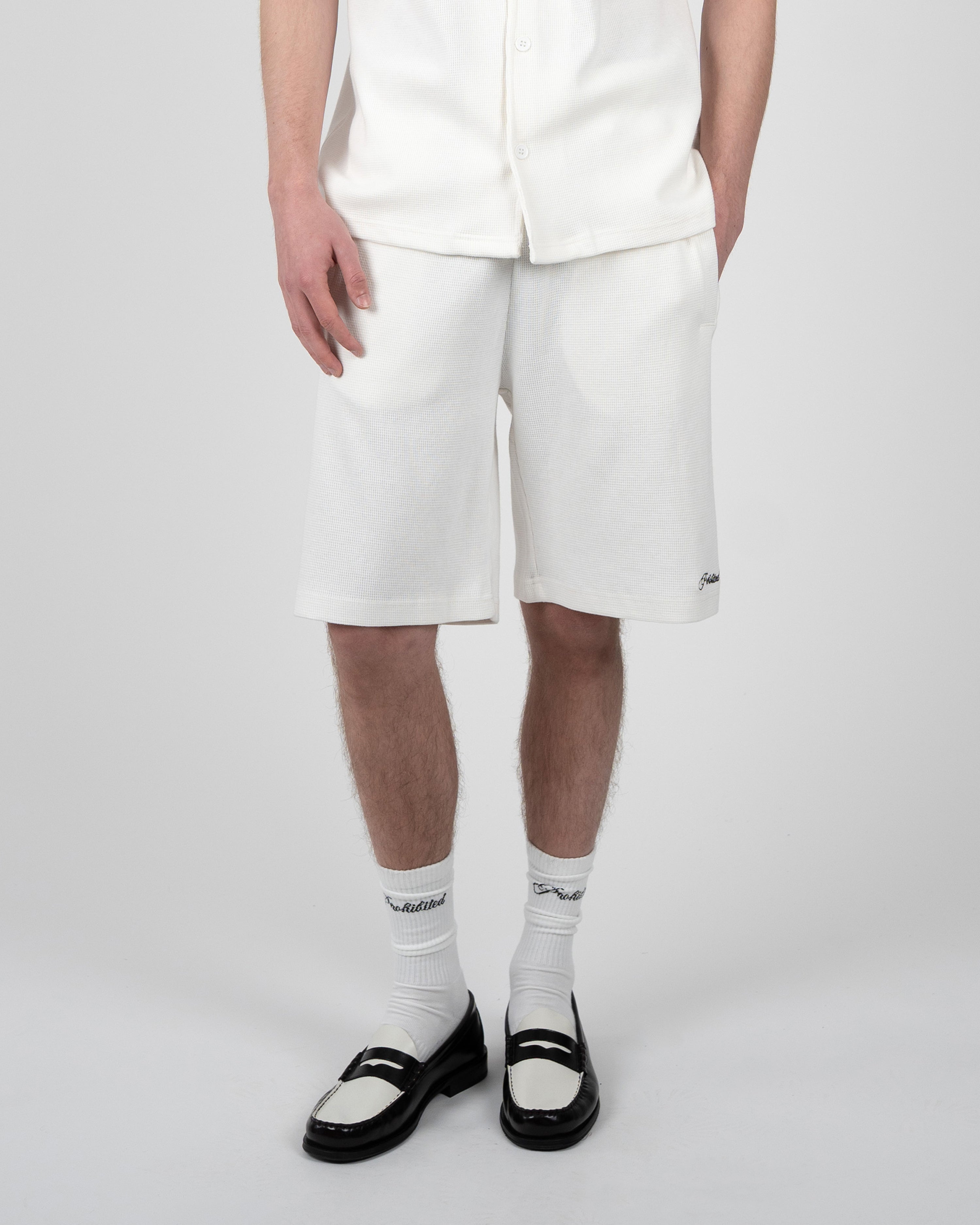 Seaside Waffle Shorts Off-White