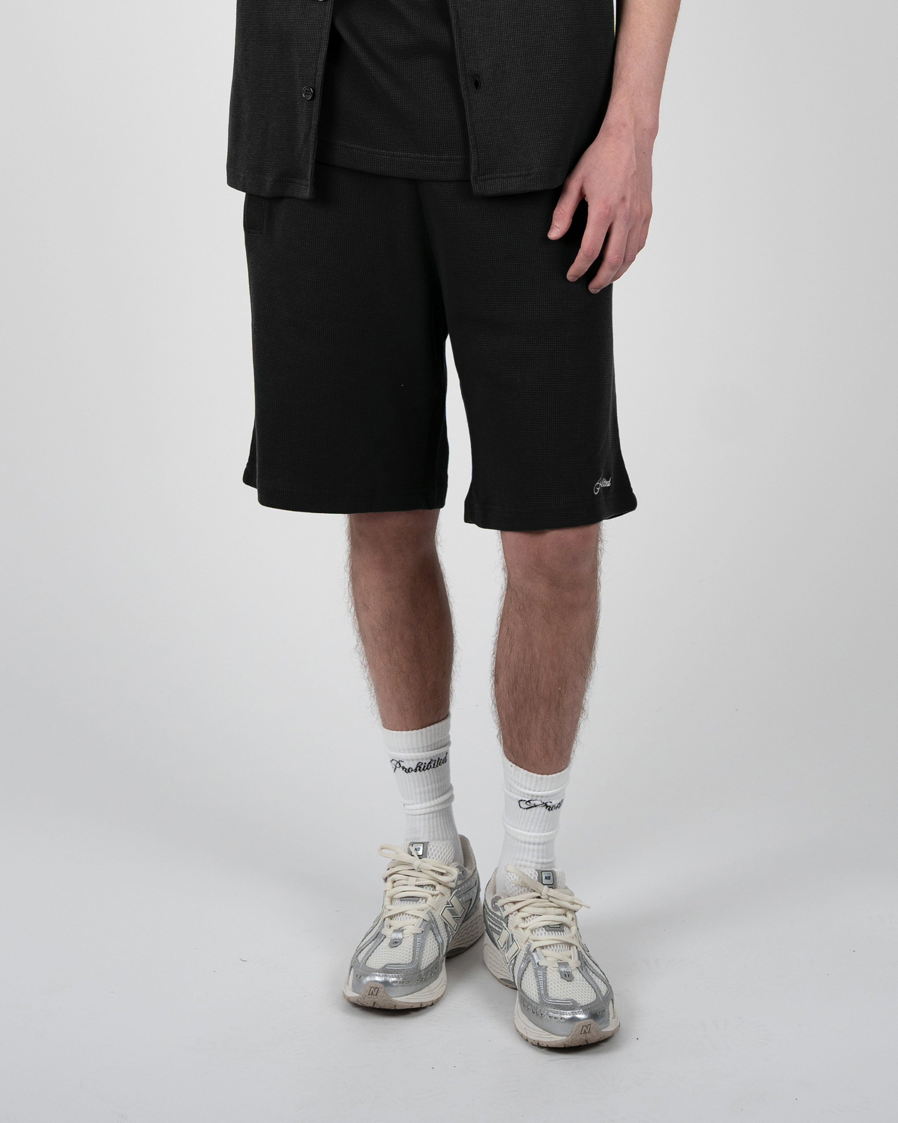 Seaside Waffle Shorts Black