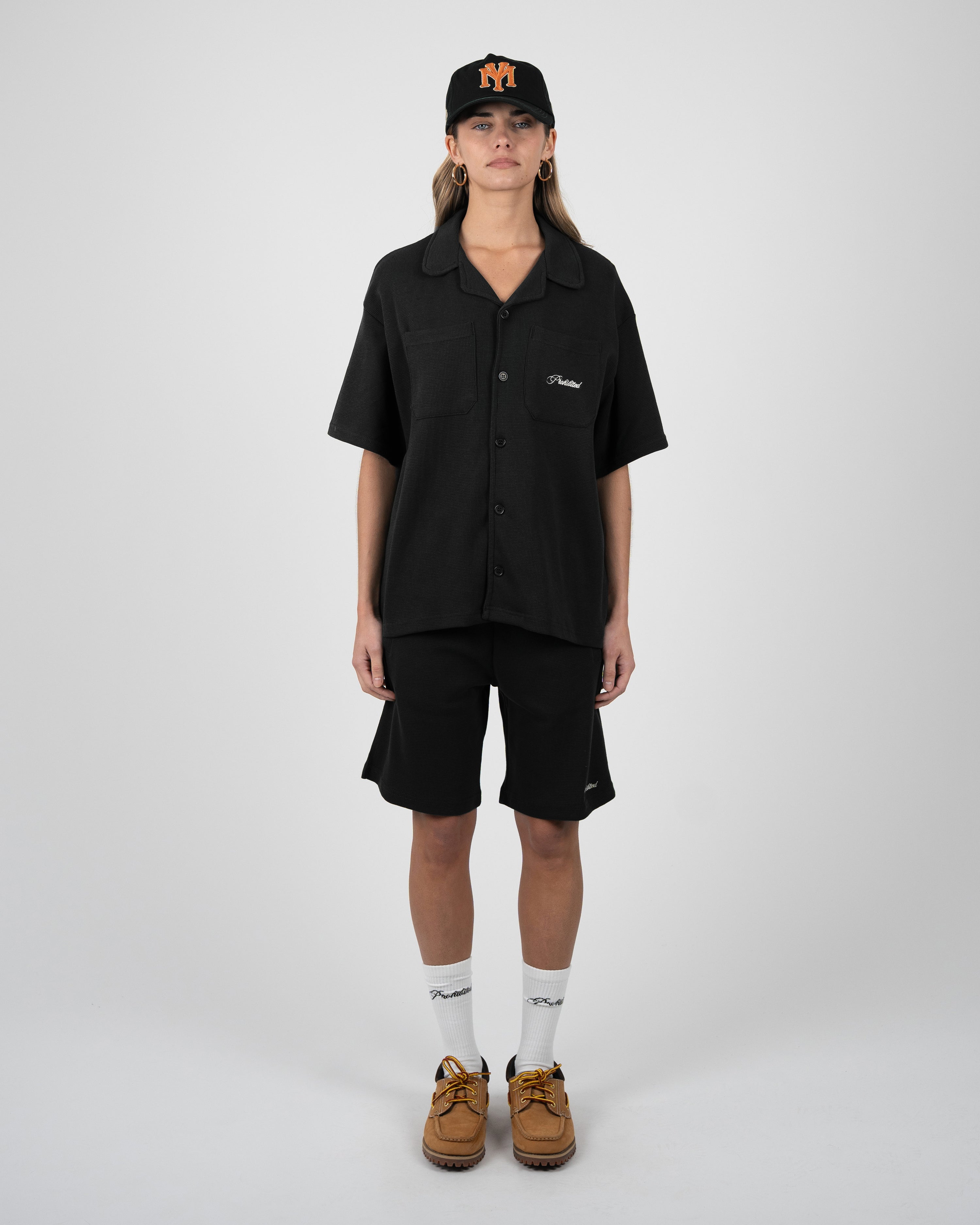 Seaside Waffle Shorts Black