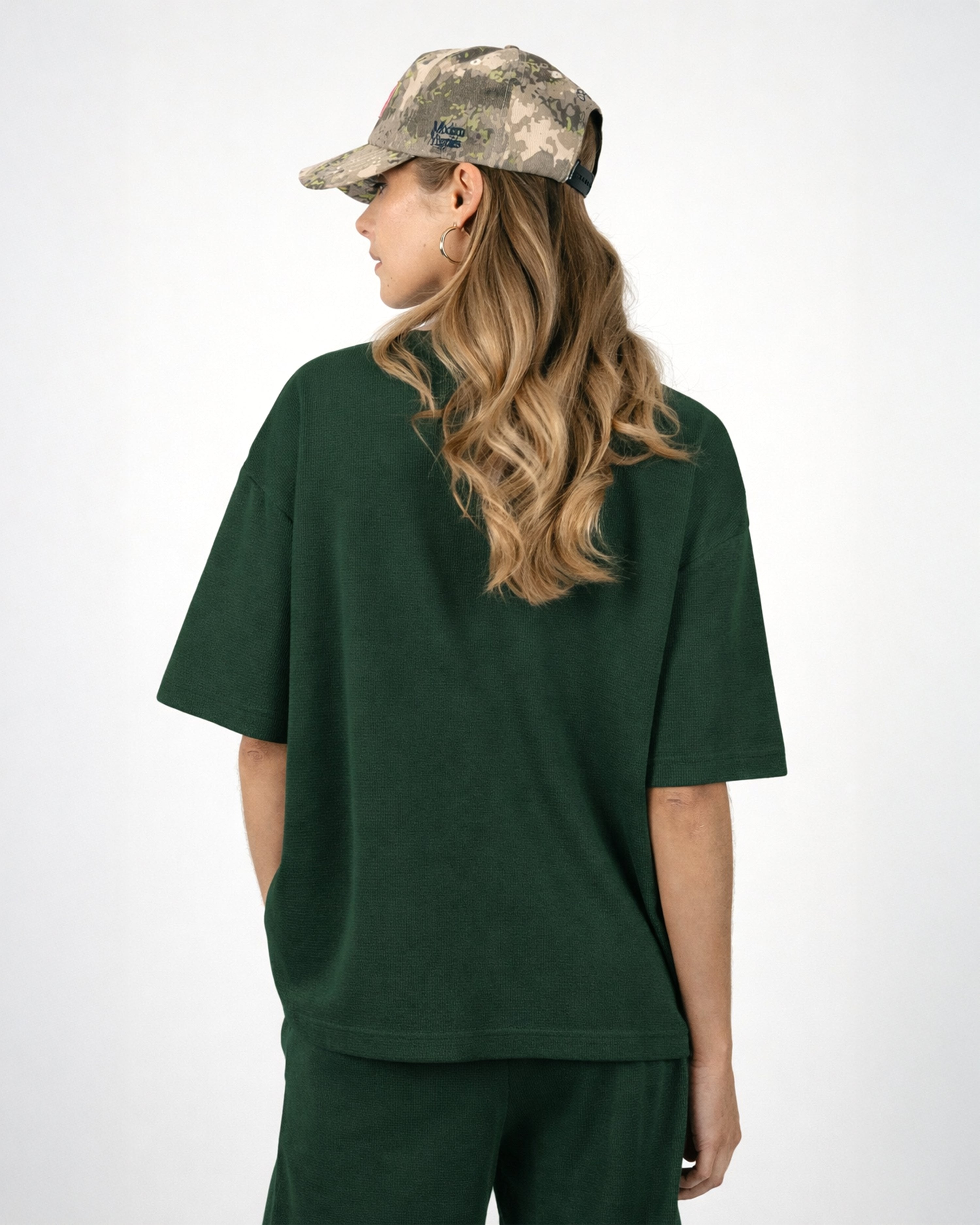 Seaside Waffle Tee Green