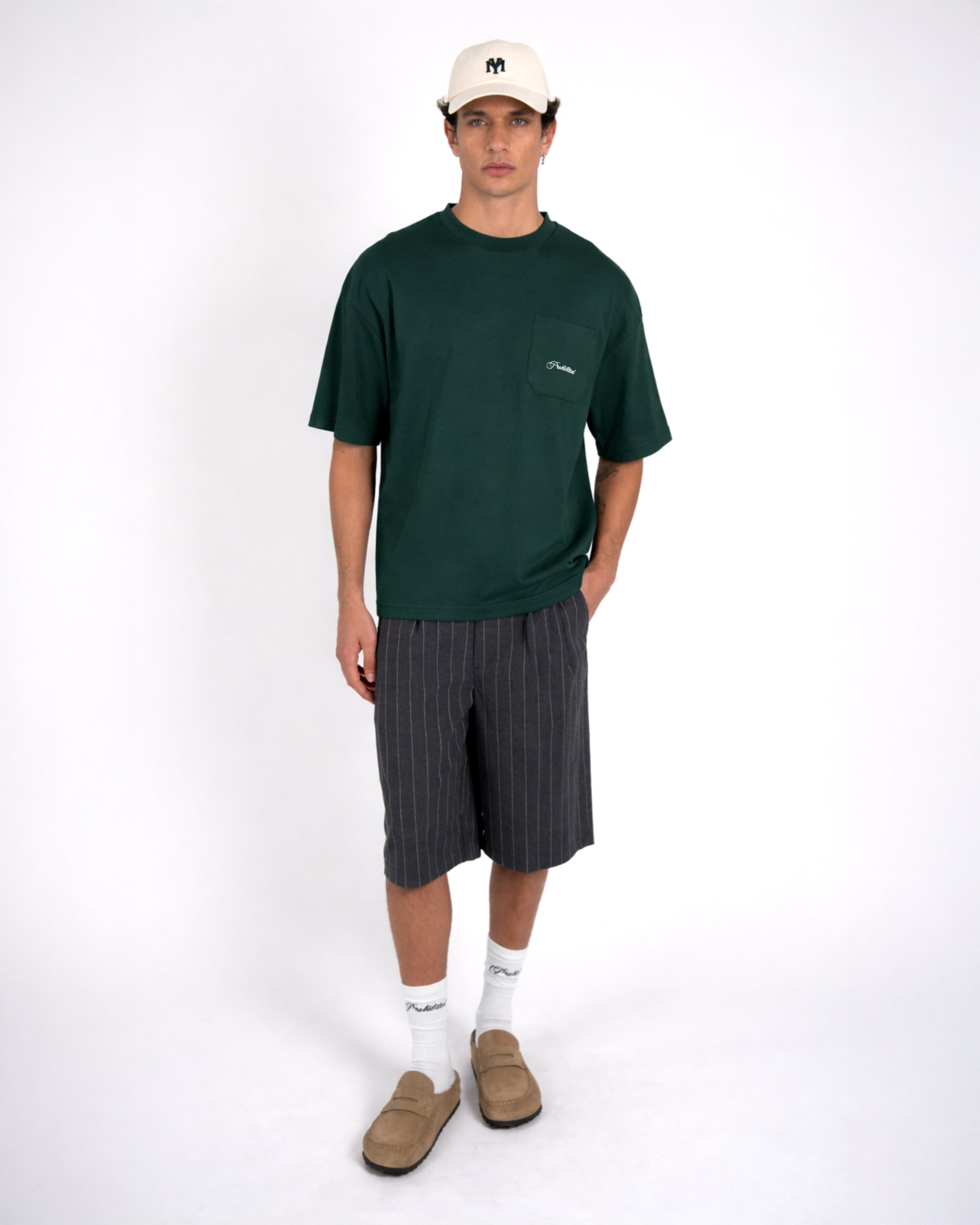 Seaside Waffle Tee Green
