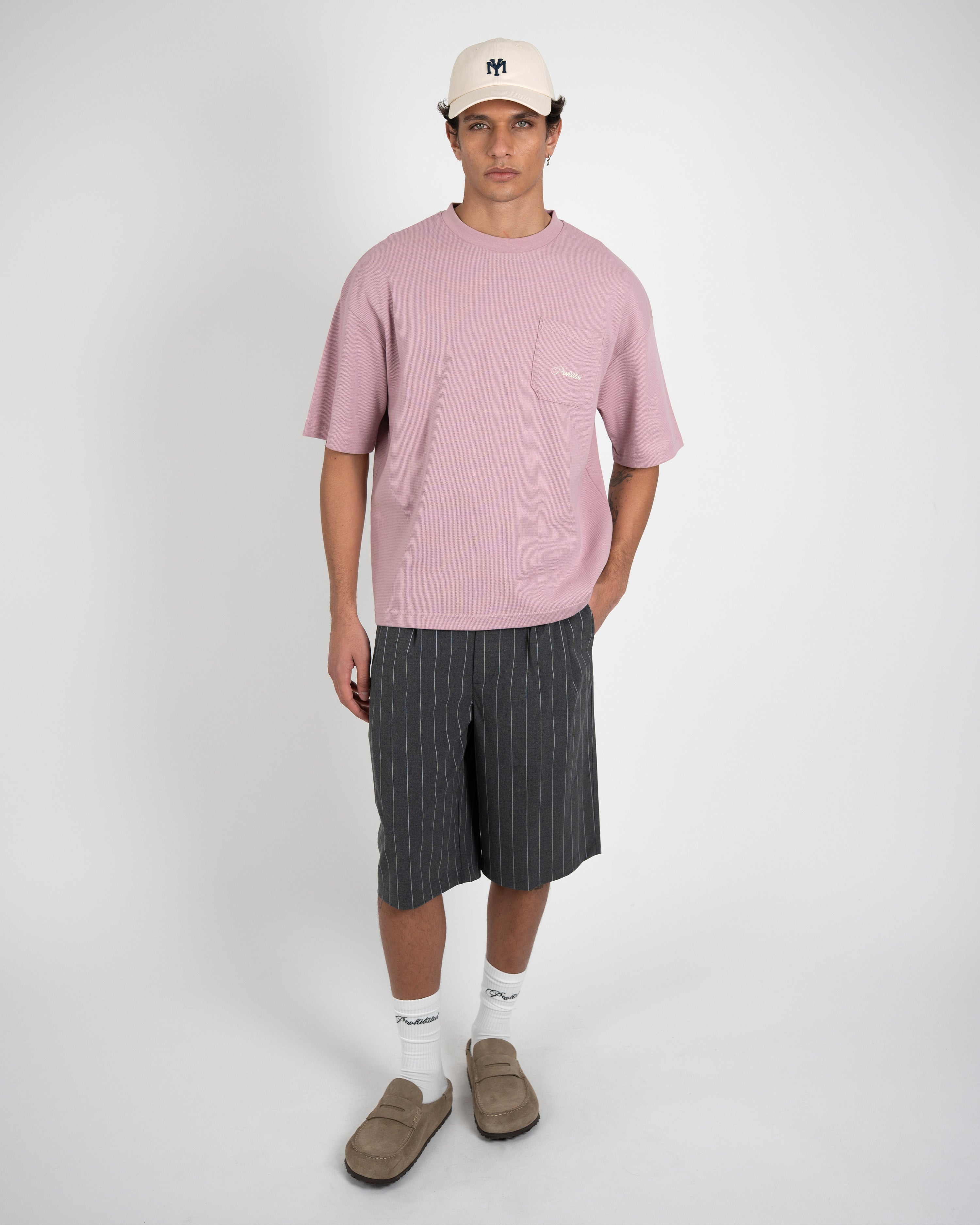 Seaside Waffle Tee Mauve