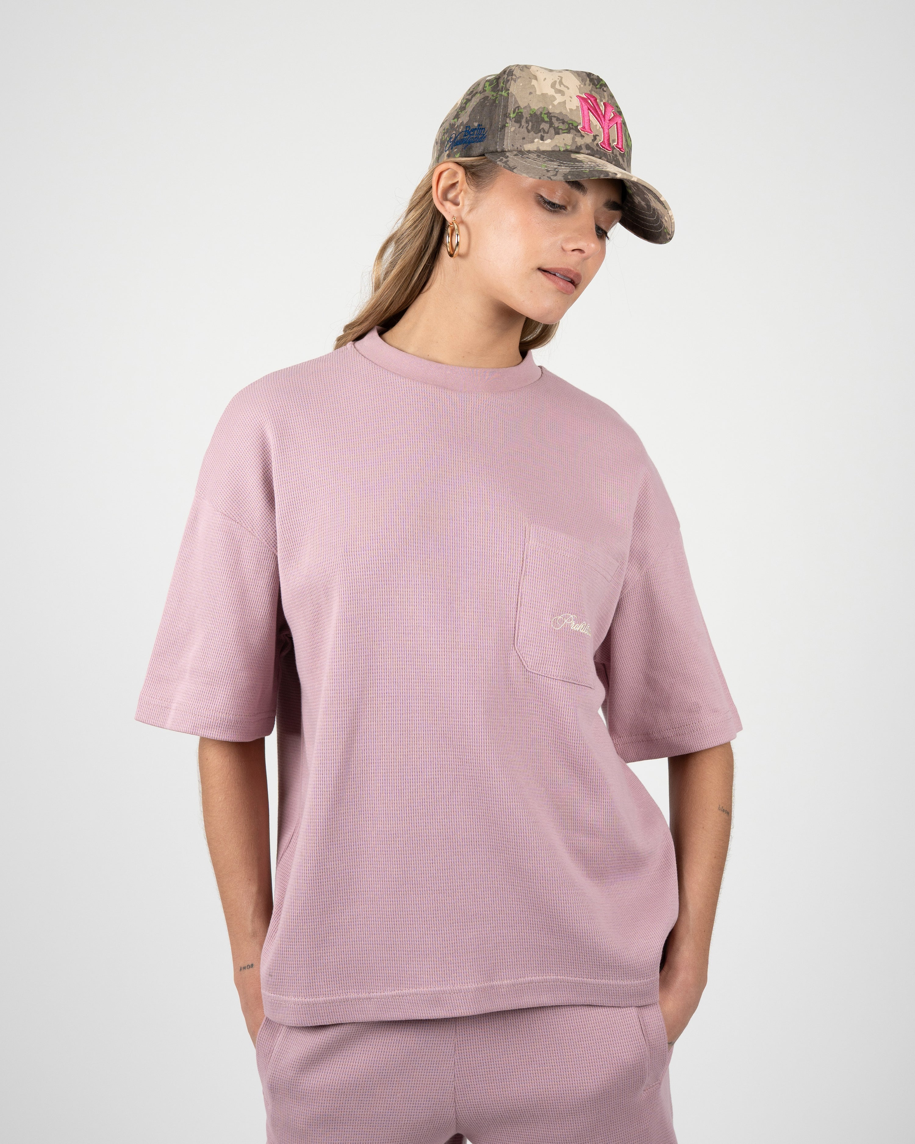 Seaside Waffle Tee Mauve