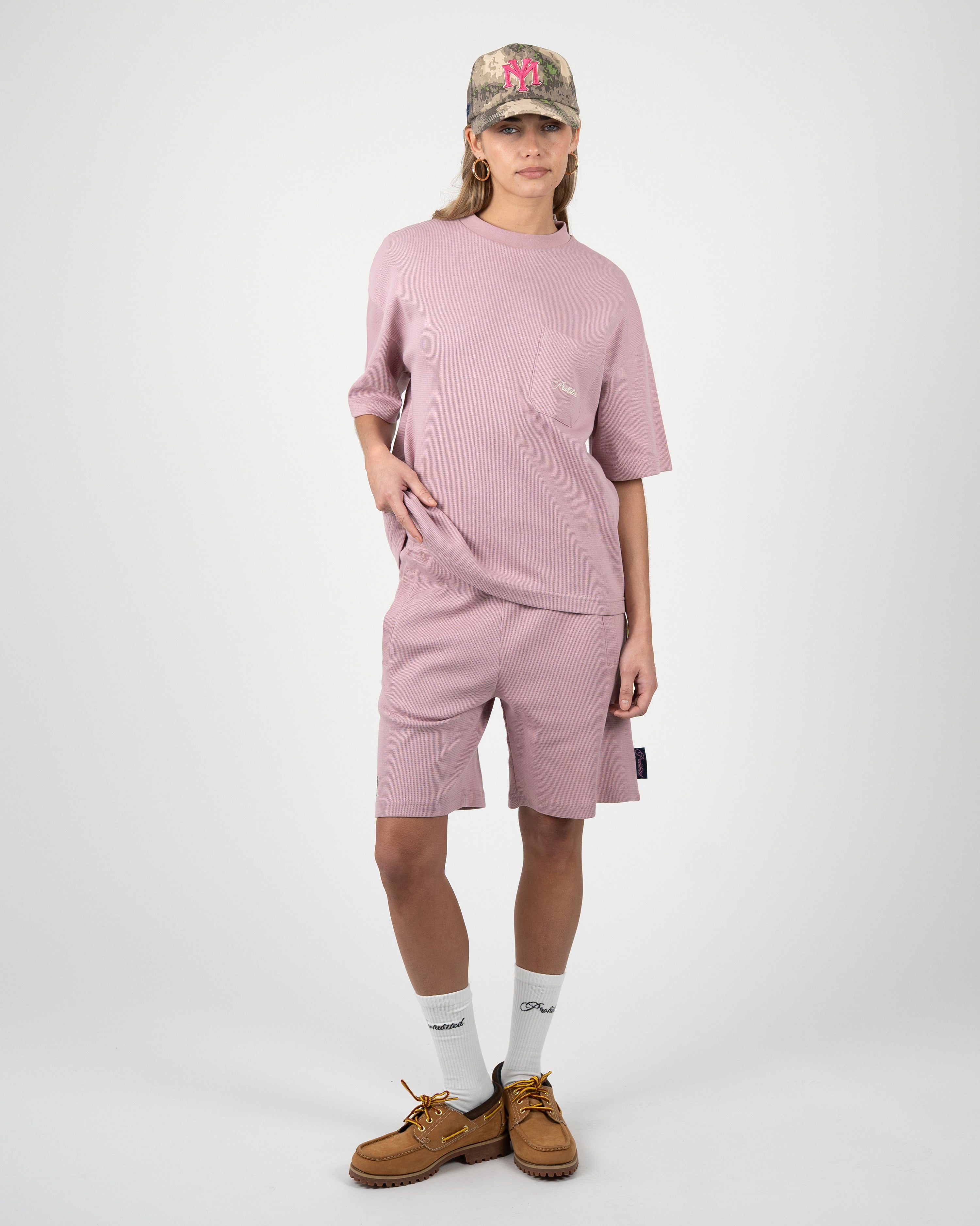 Seaside Waffle Tee Mauve