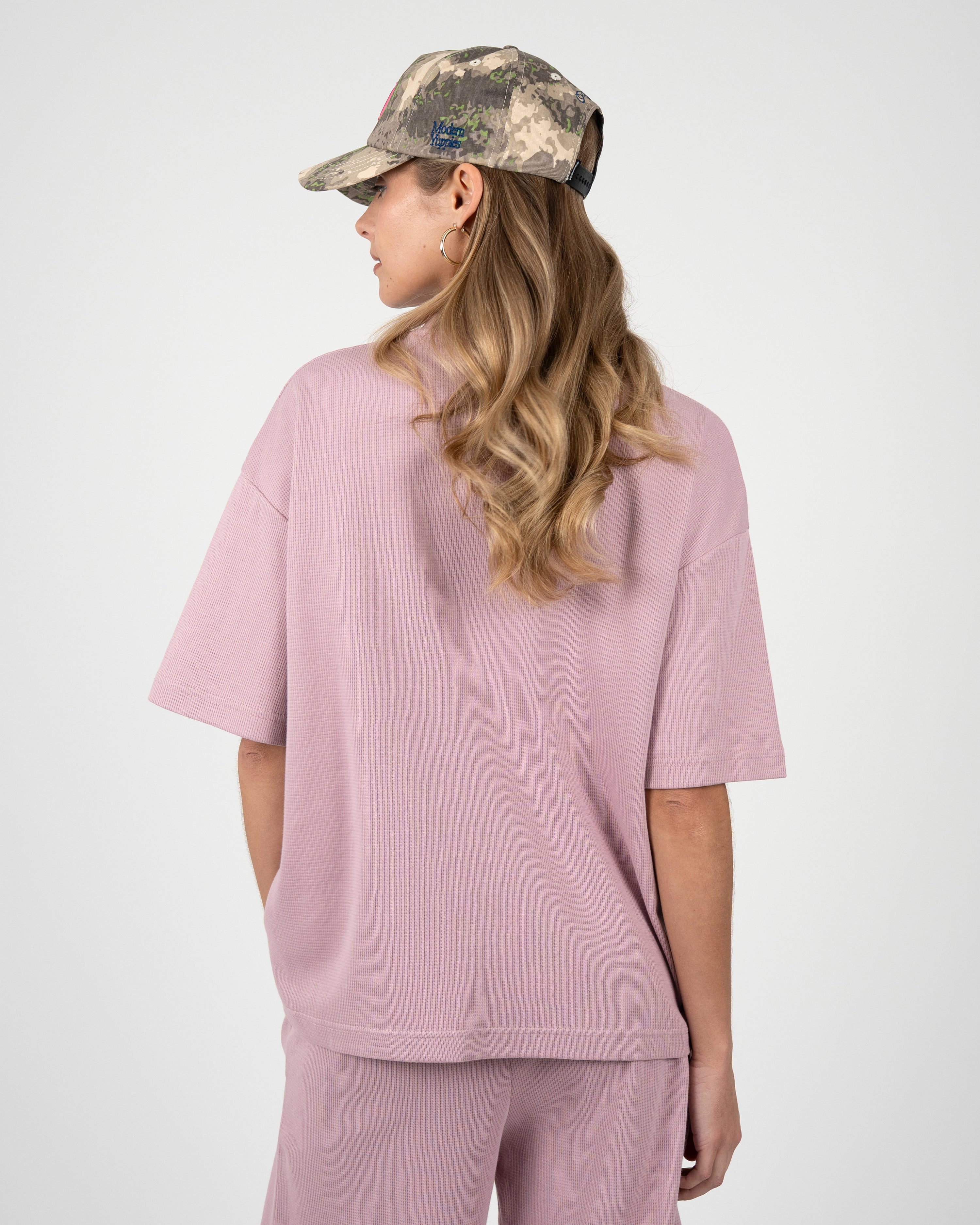 Seaside Waffle Tee Mauve