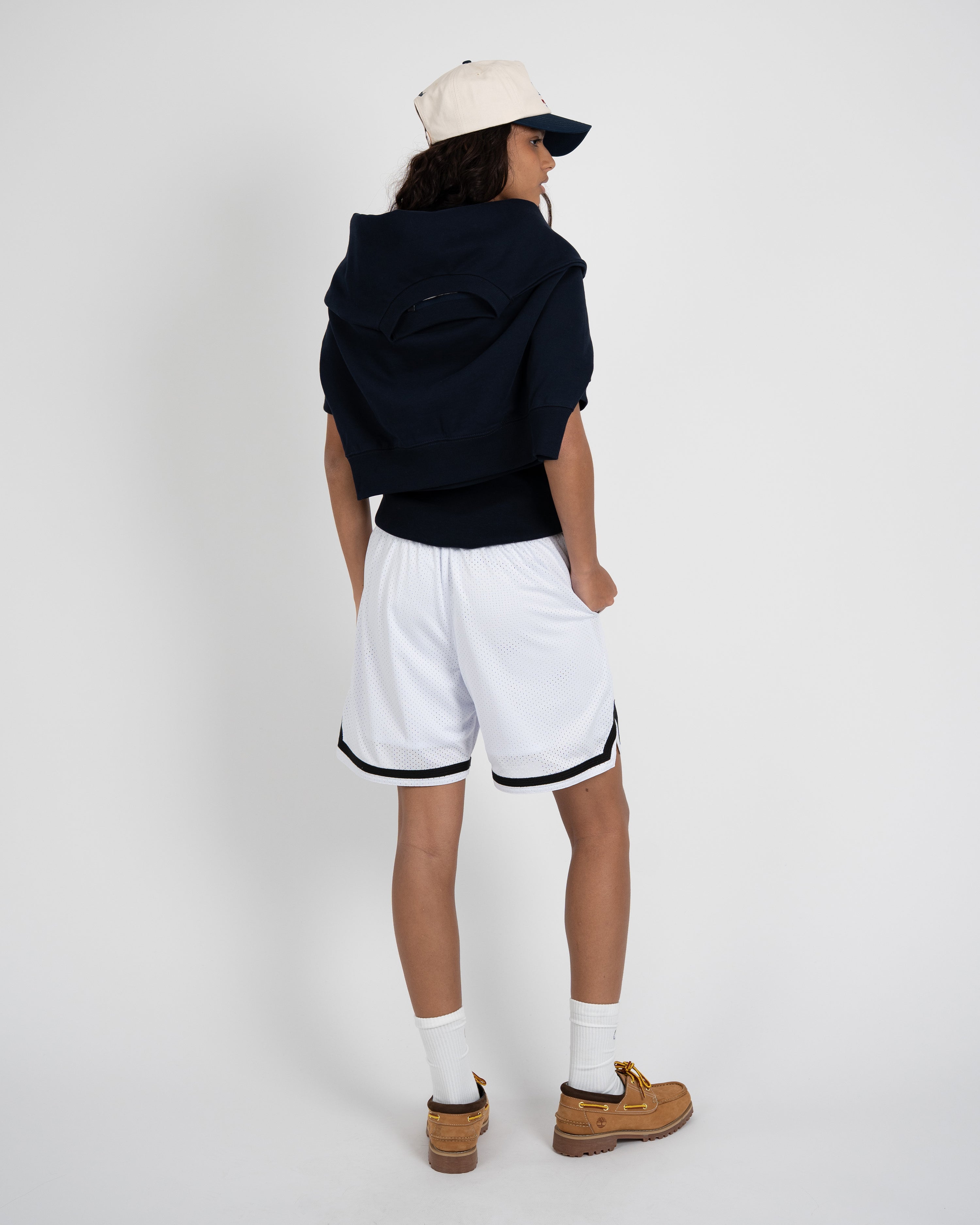 Mesh Basketball Shorts White