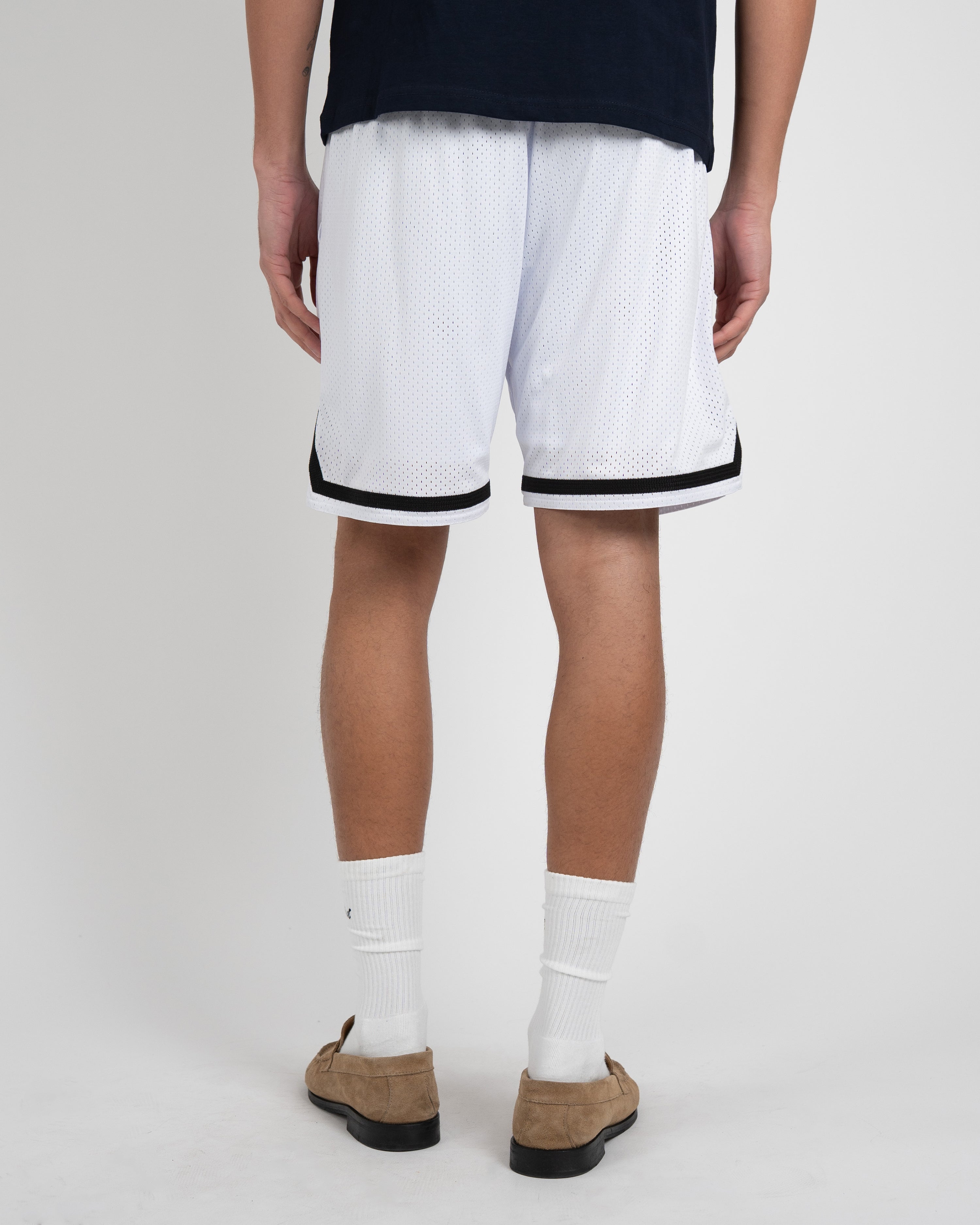Mesh Basketball Shorts White