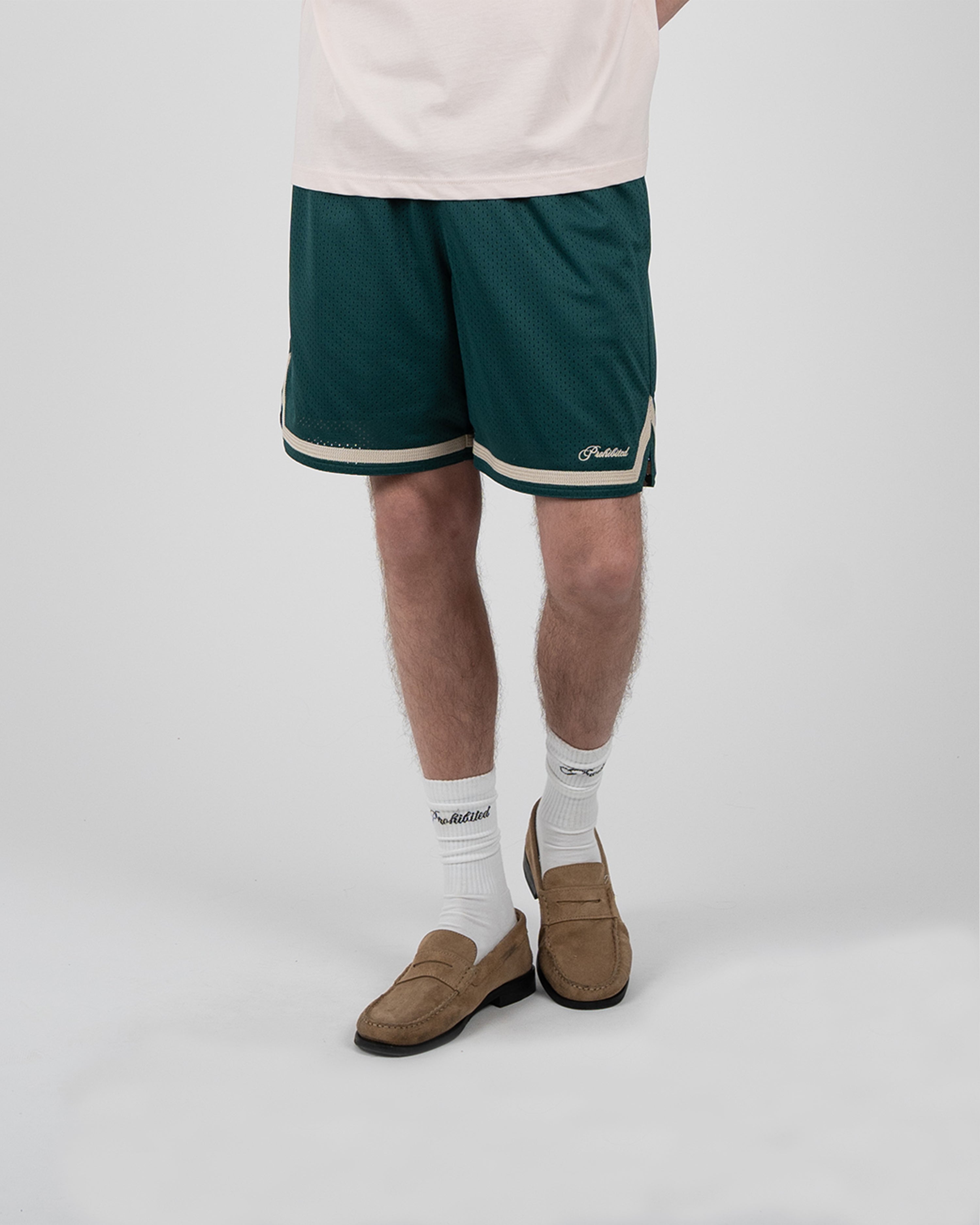Mesh Basketball Shorts Green