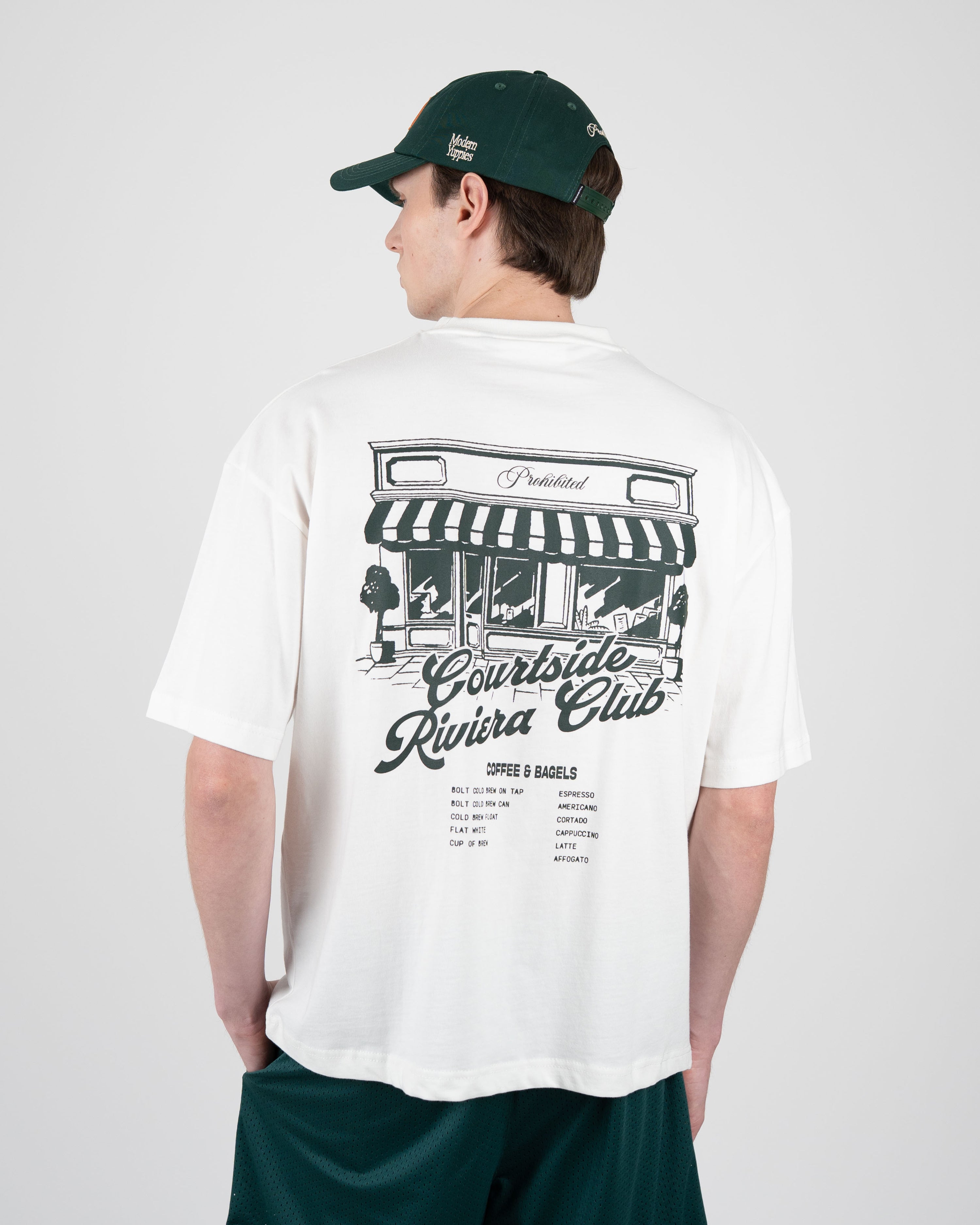 Coffee and Bagels Tee Off White