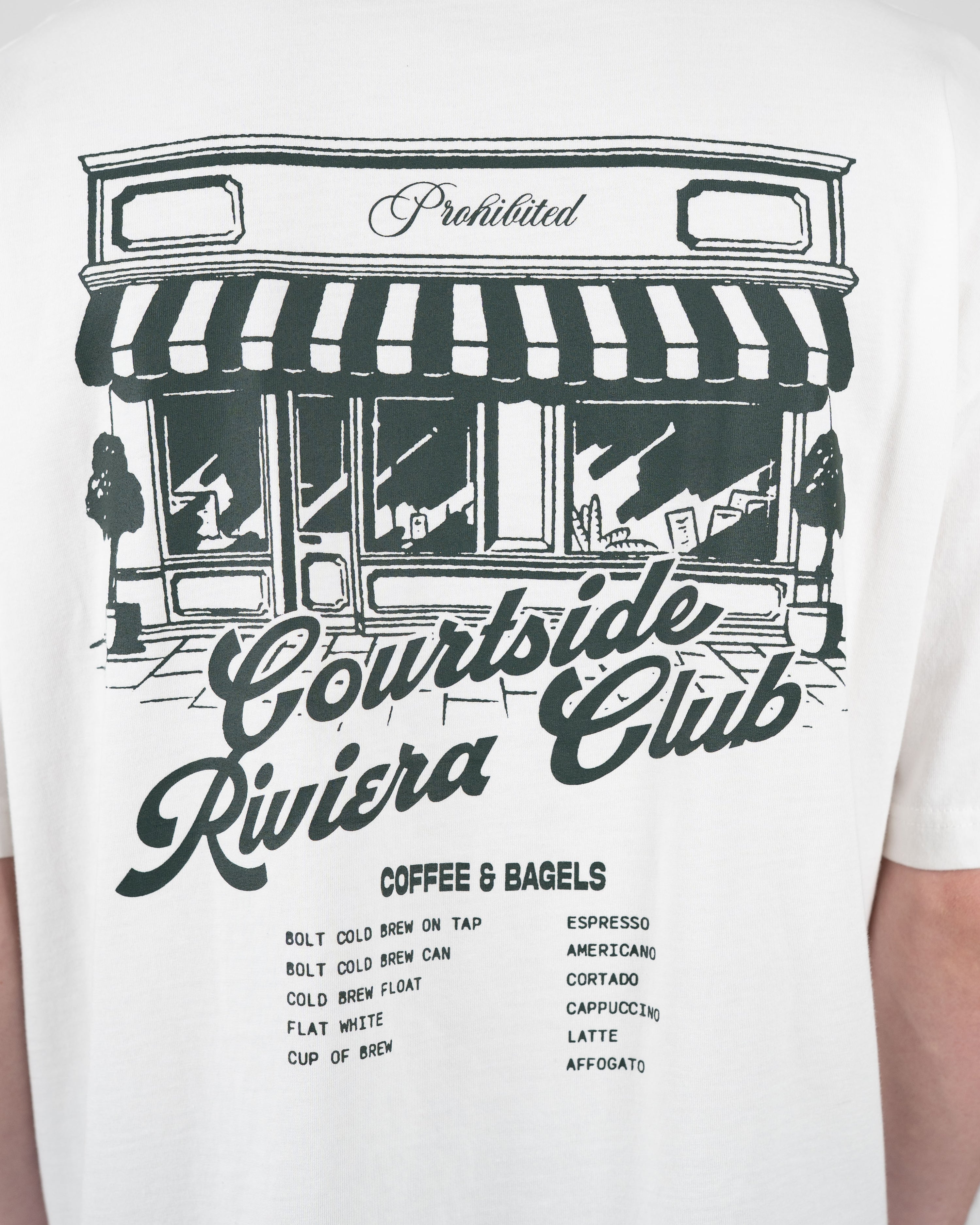 Coffee and Bagels Tee Off White