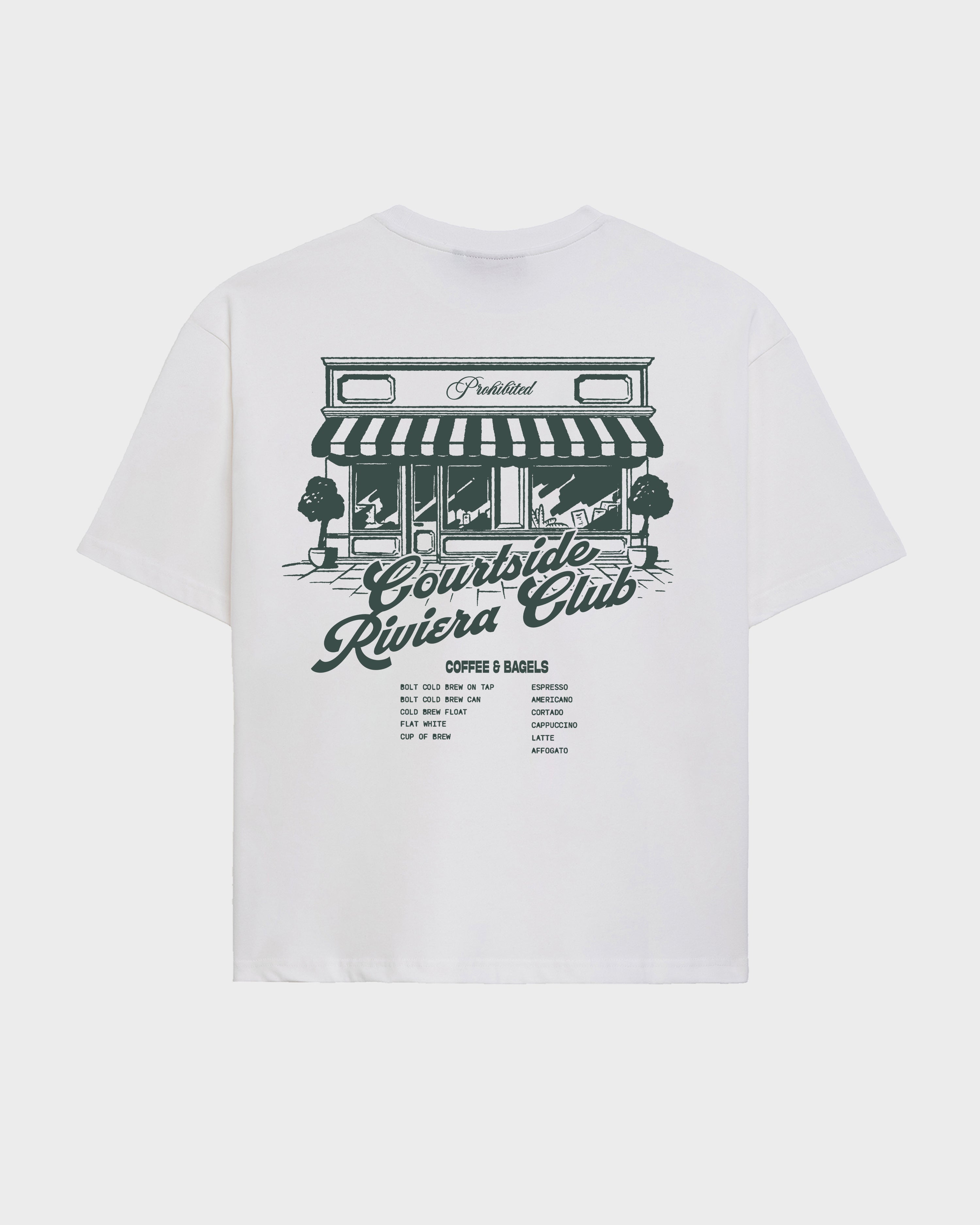 Coffee and Bagels Tee Off White