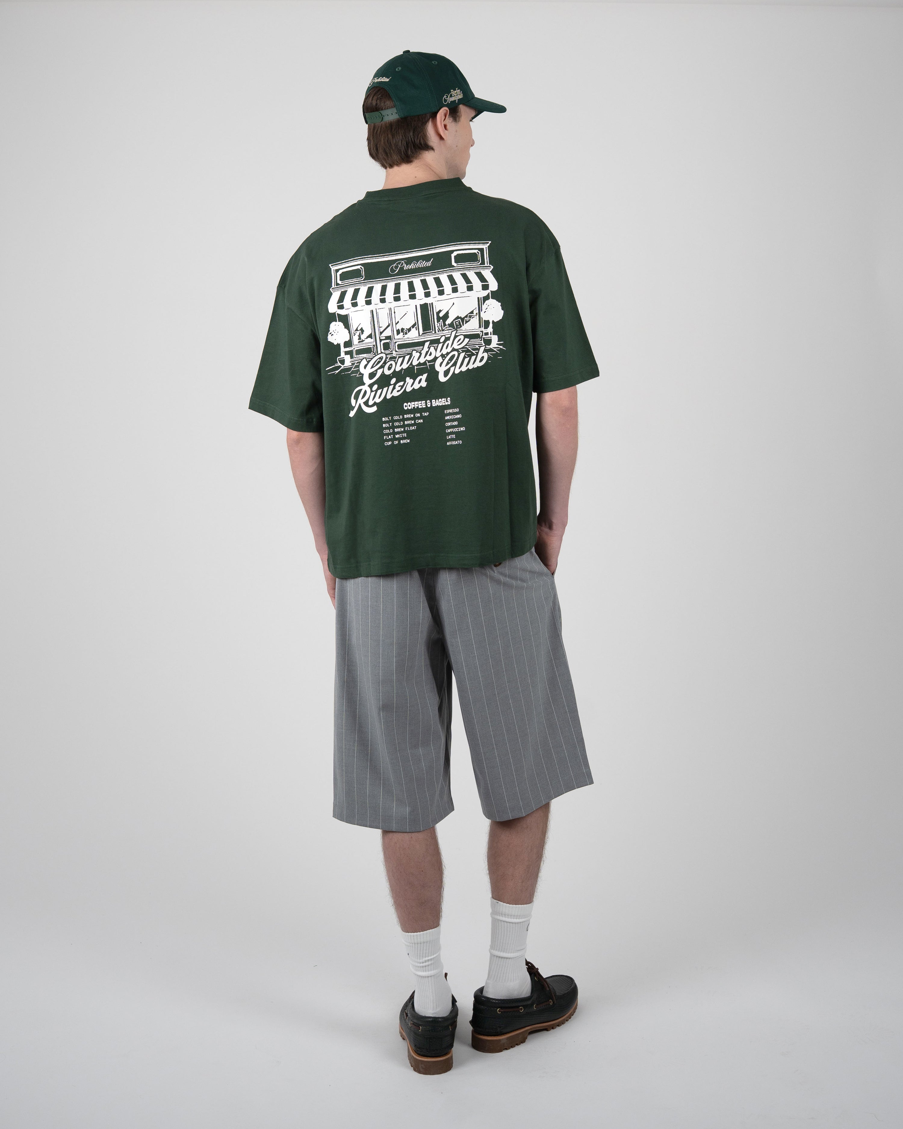Coffee and Bagels Tee Green
