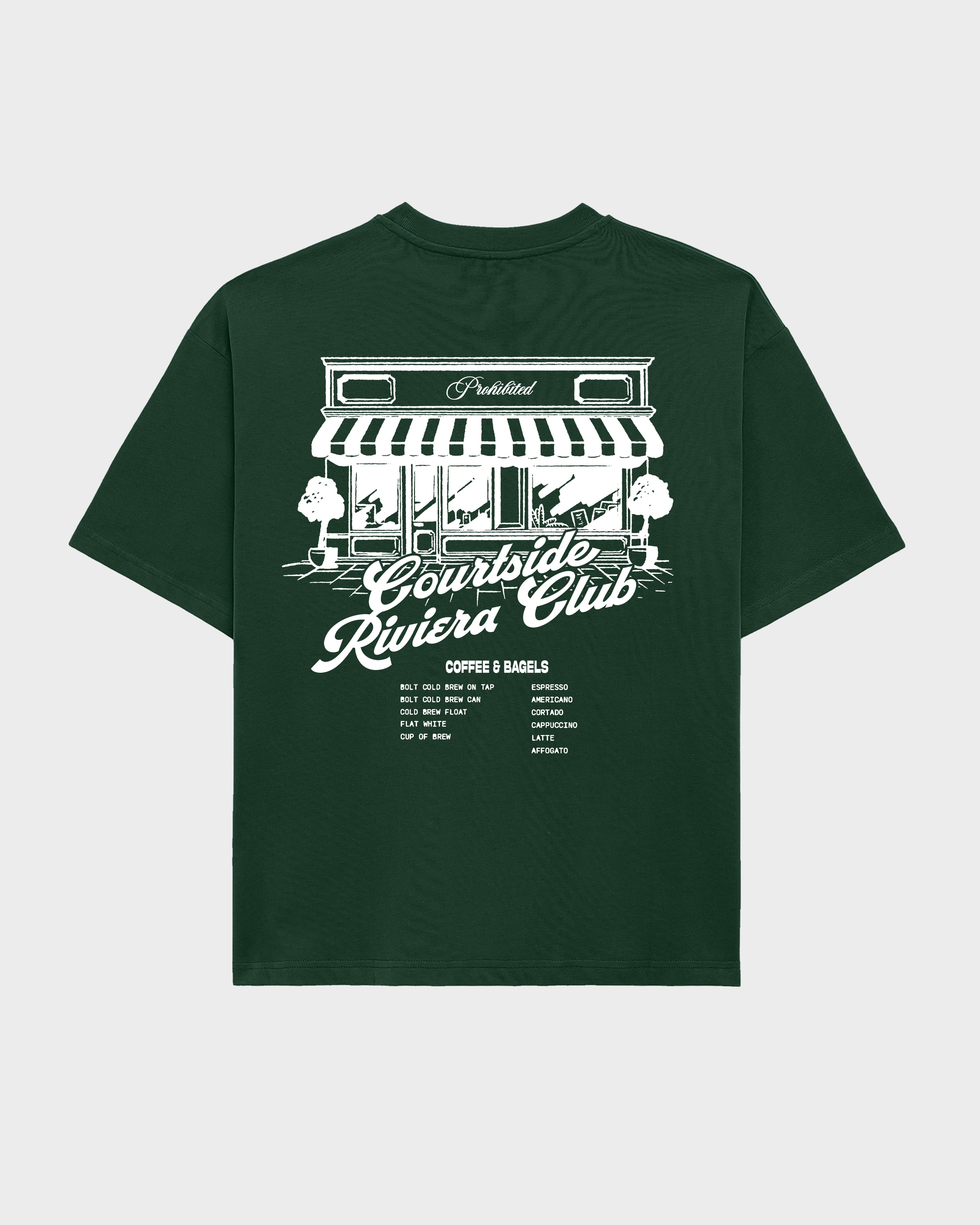Coffee and Bagels Tee Green
