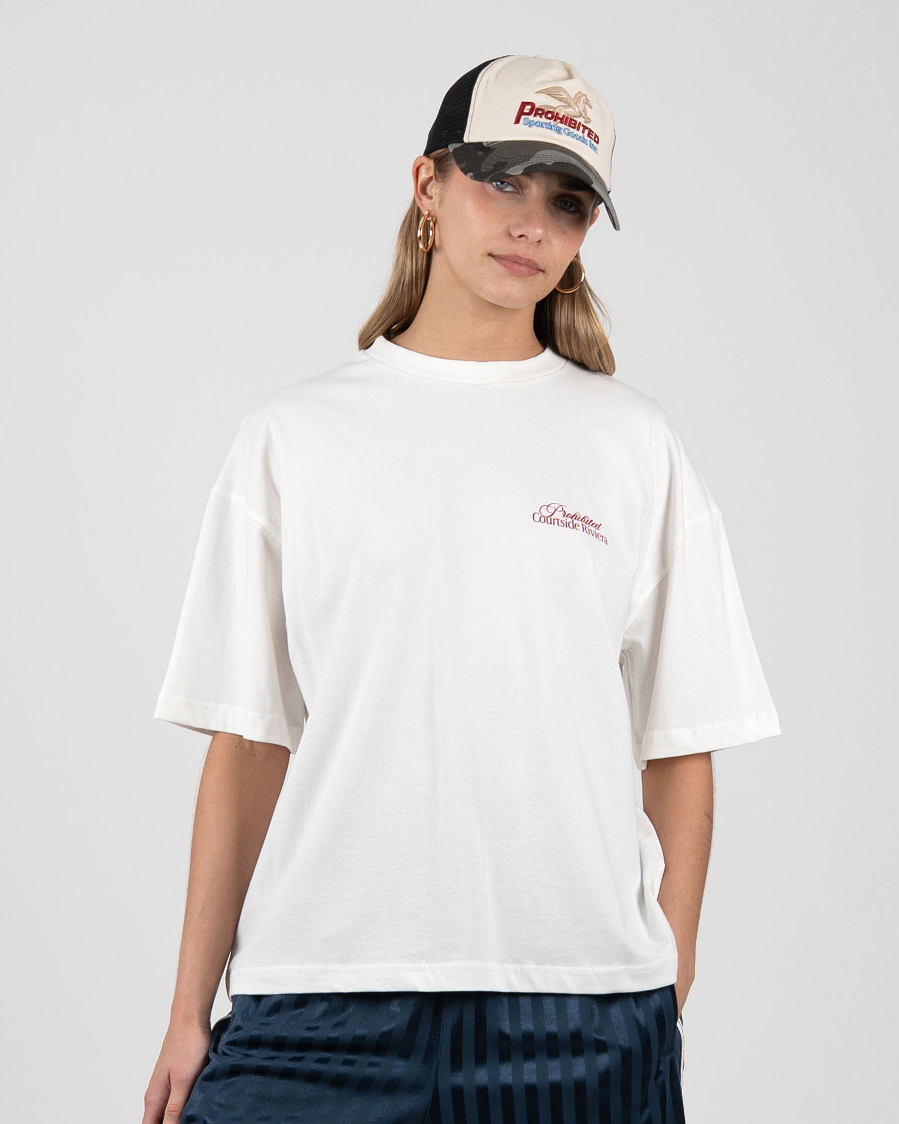 Courtside Riviera Tee Off White
