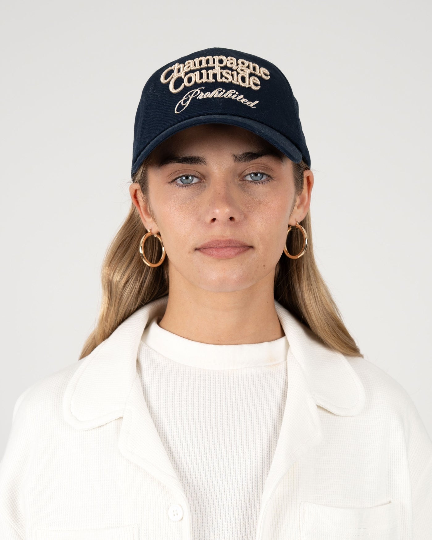 Champagne Courtside Cap | Navy