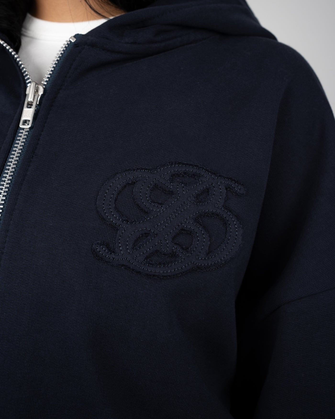 College Days Zip-Hoodie | Deep Blue