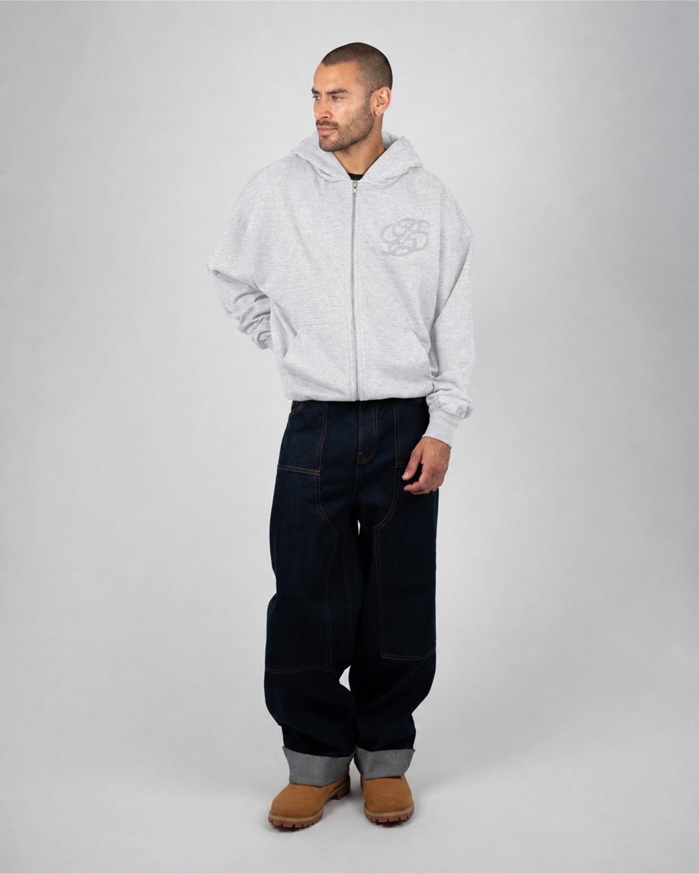 College Days Zip-Hoodie | Grey Melange