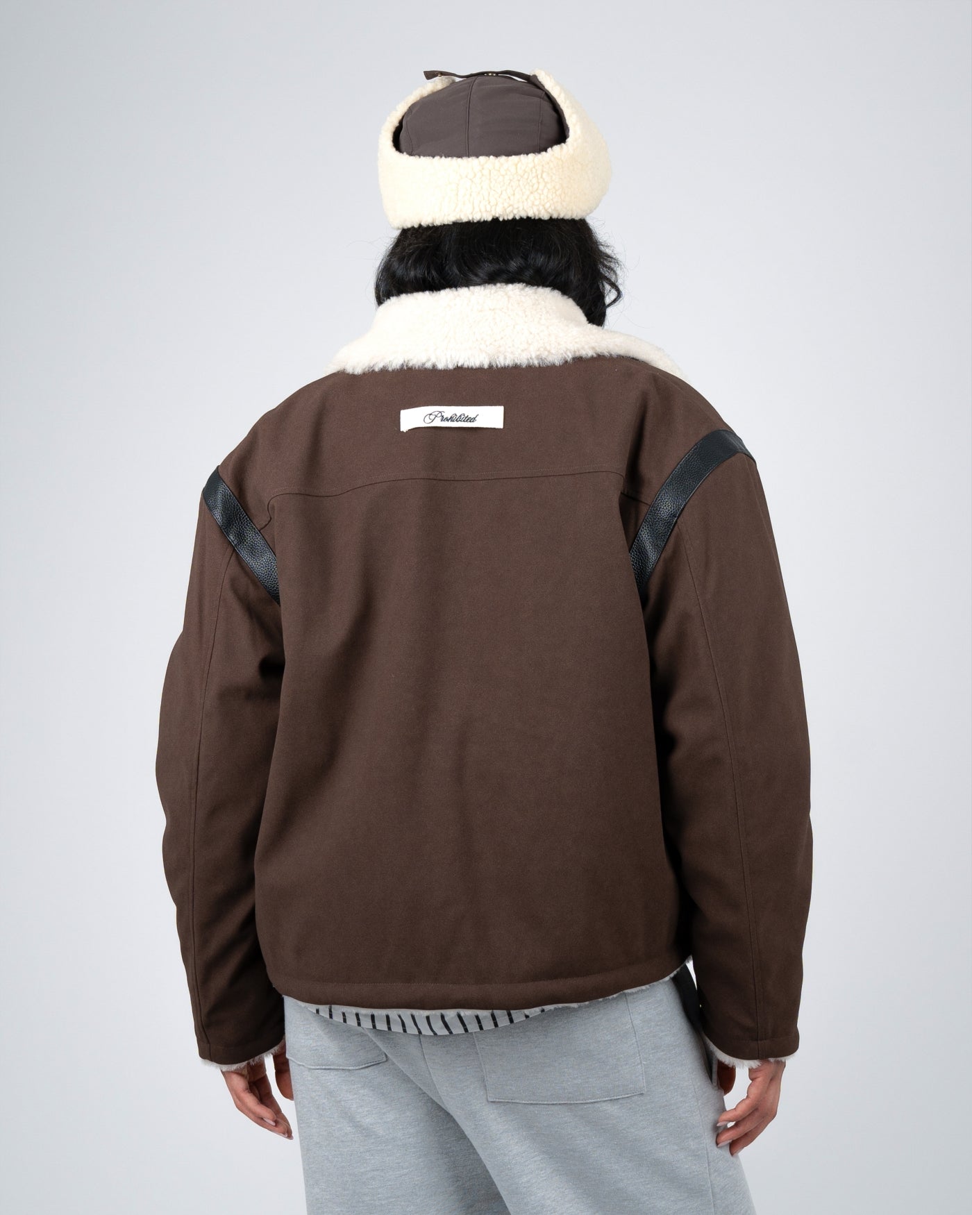 Varsity Duffle Jacket | Brown