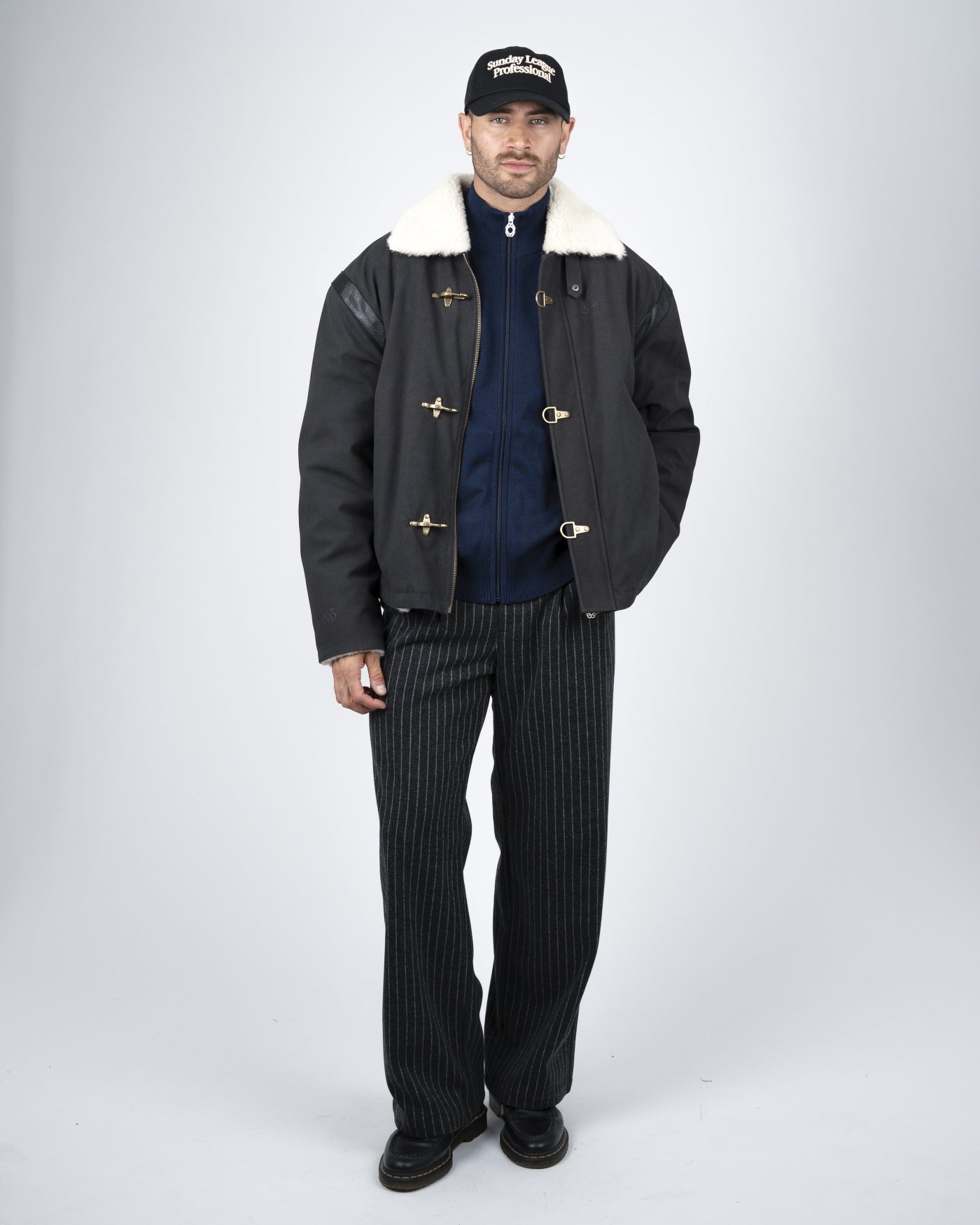 Varsity Duffle Jacket | Grey