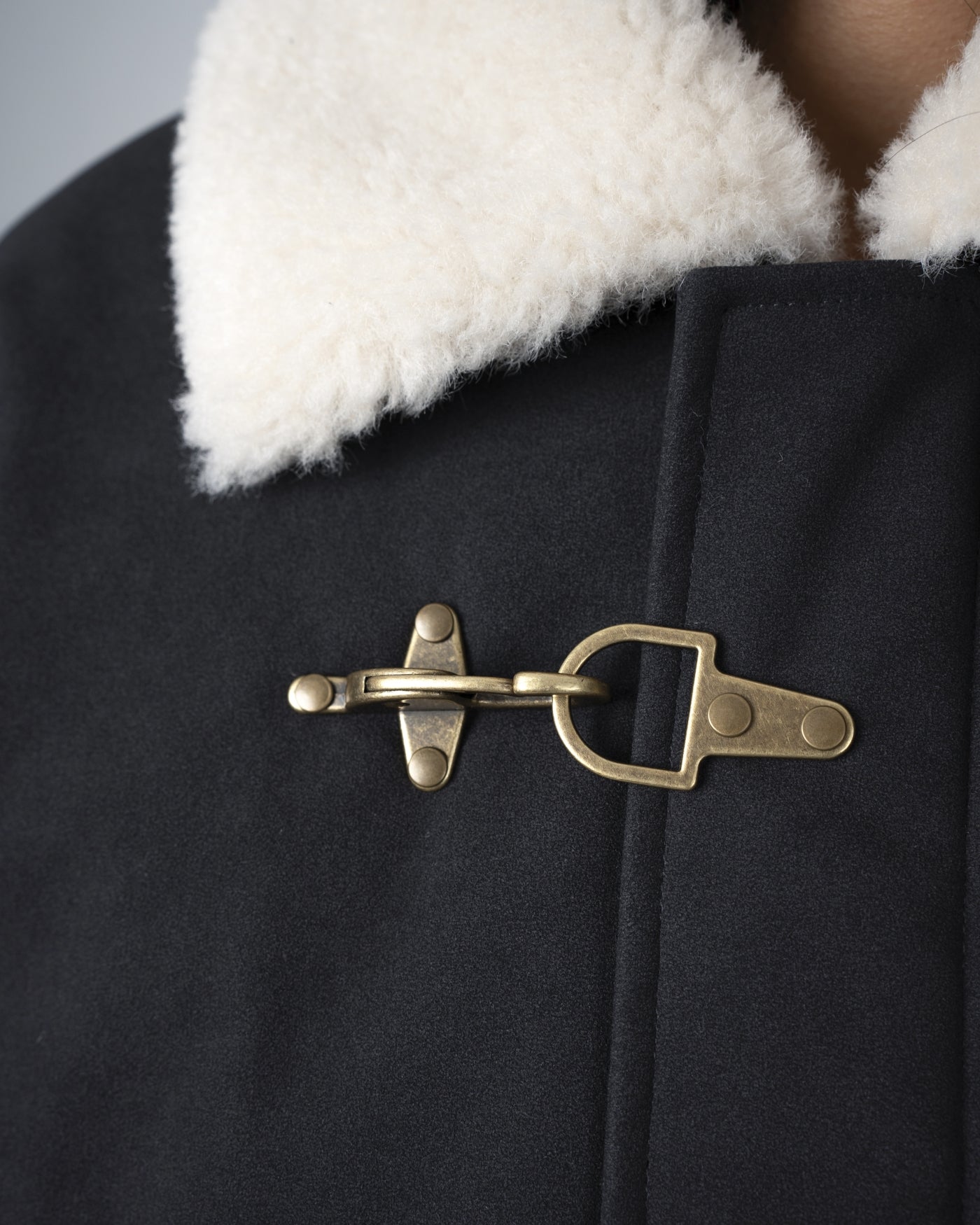 Varsity Duffle Jacket | Grey