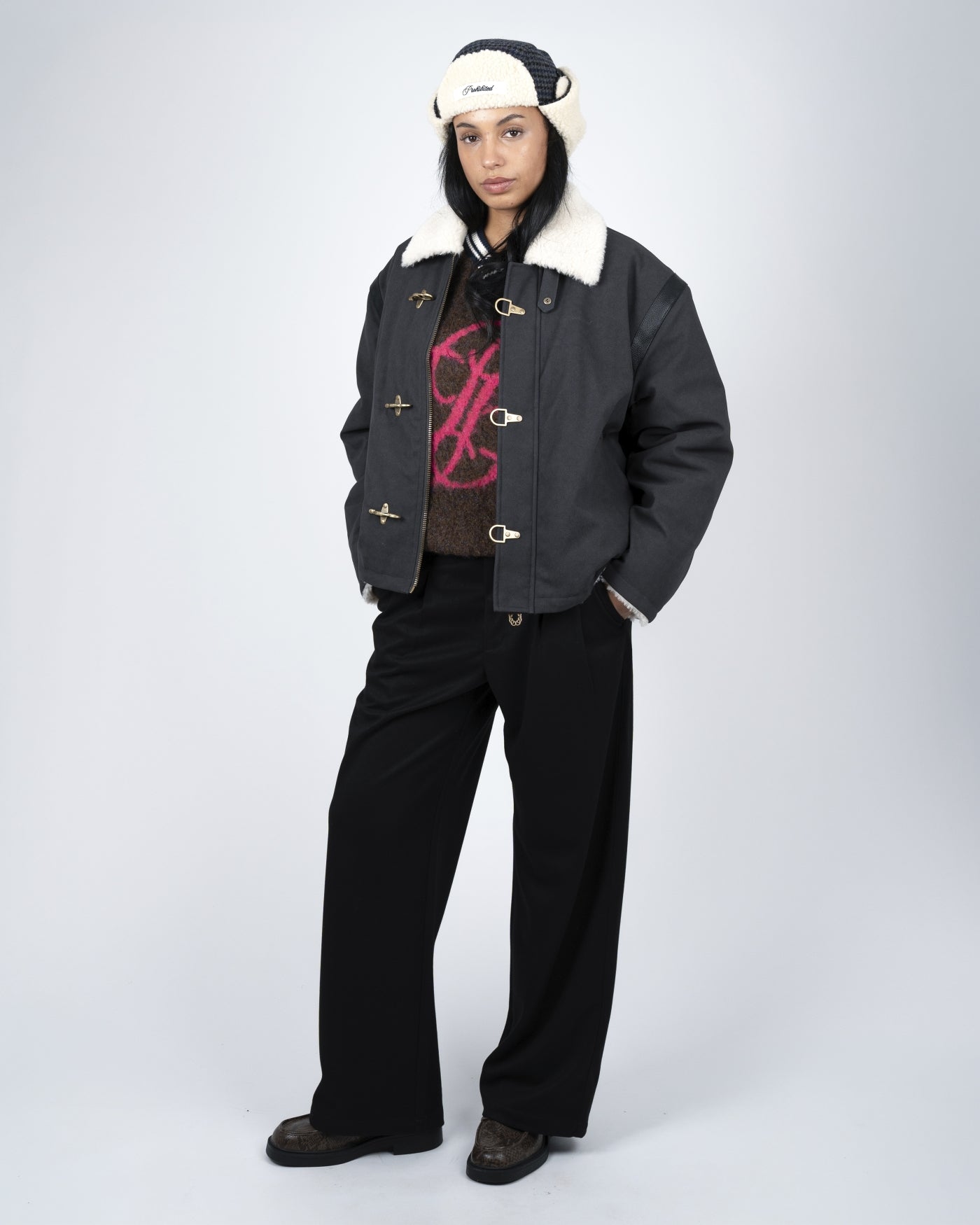 Varsity Duffle Jacket | Grey