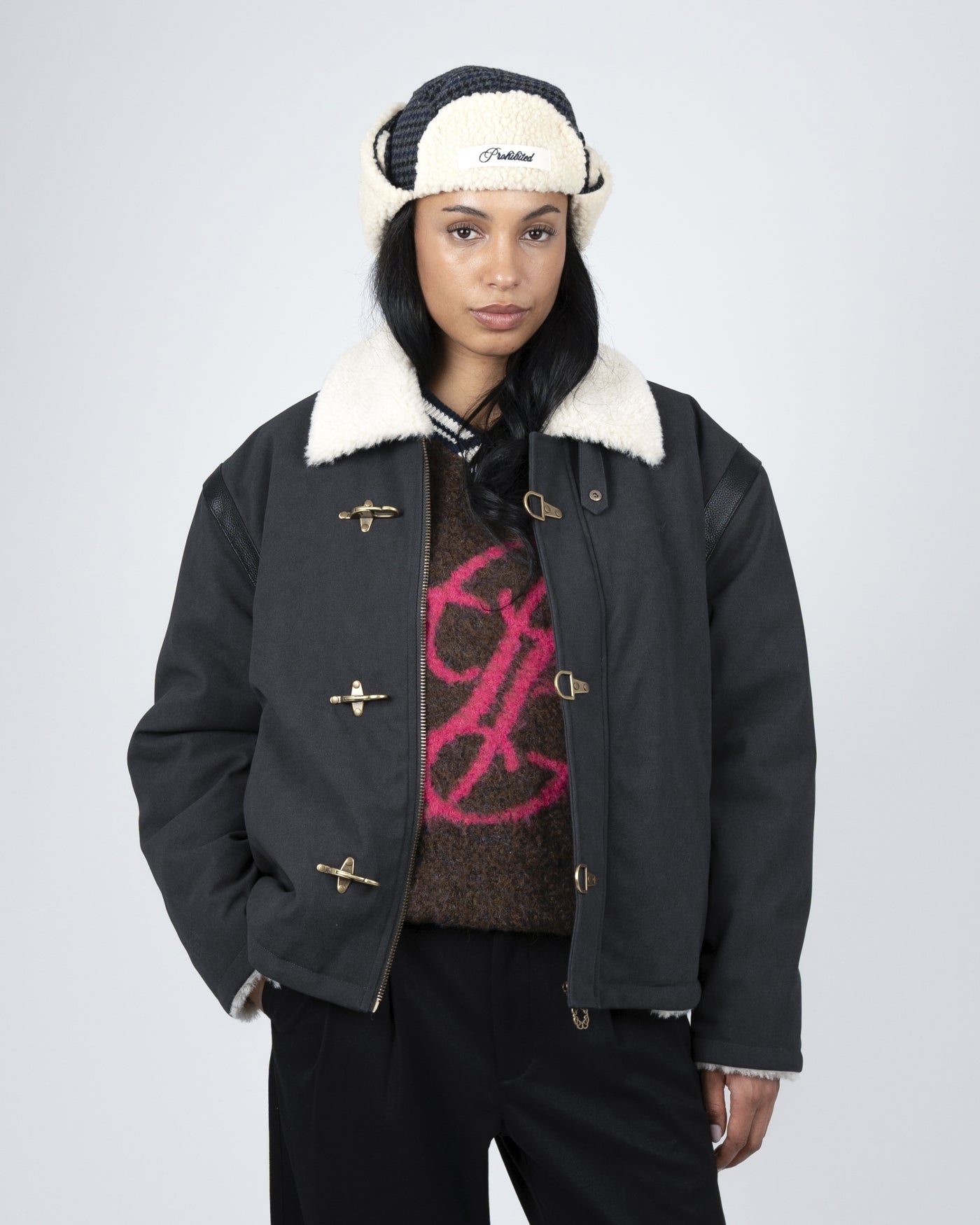 Varsity Duffle Jacket | Grey