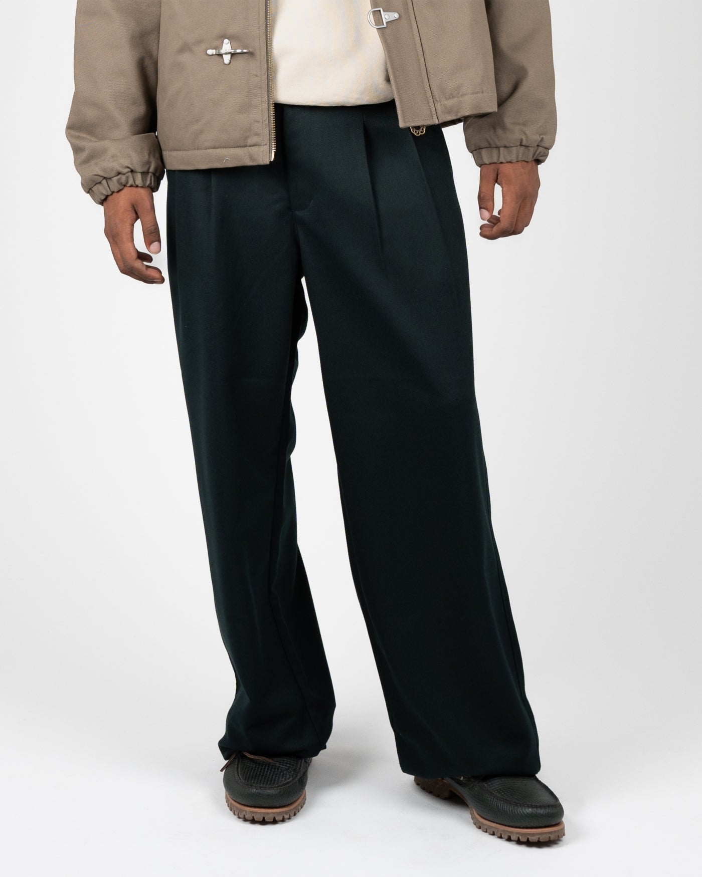 Heritage Pleated Pants | Deep Green