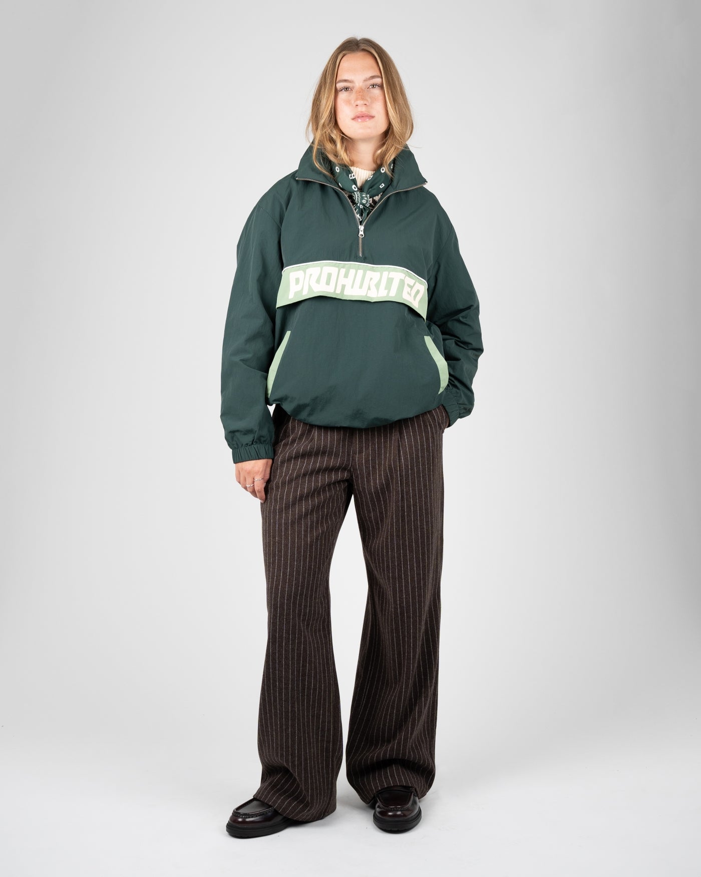 Revival Pinstripe Pleated Pants | Brown