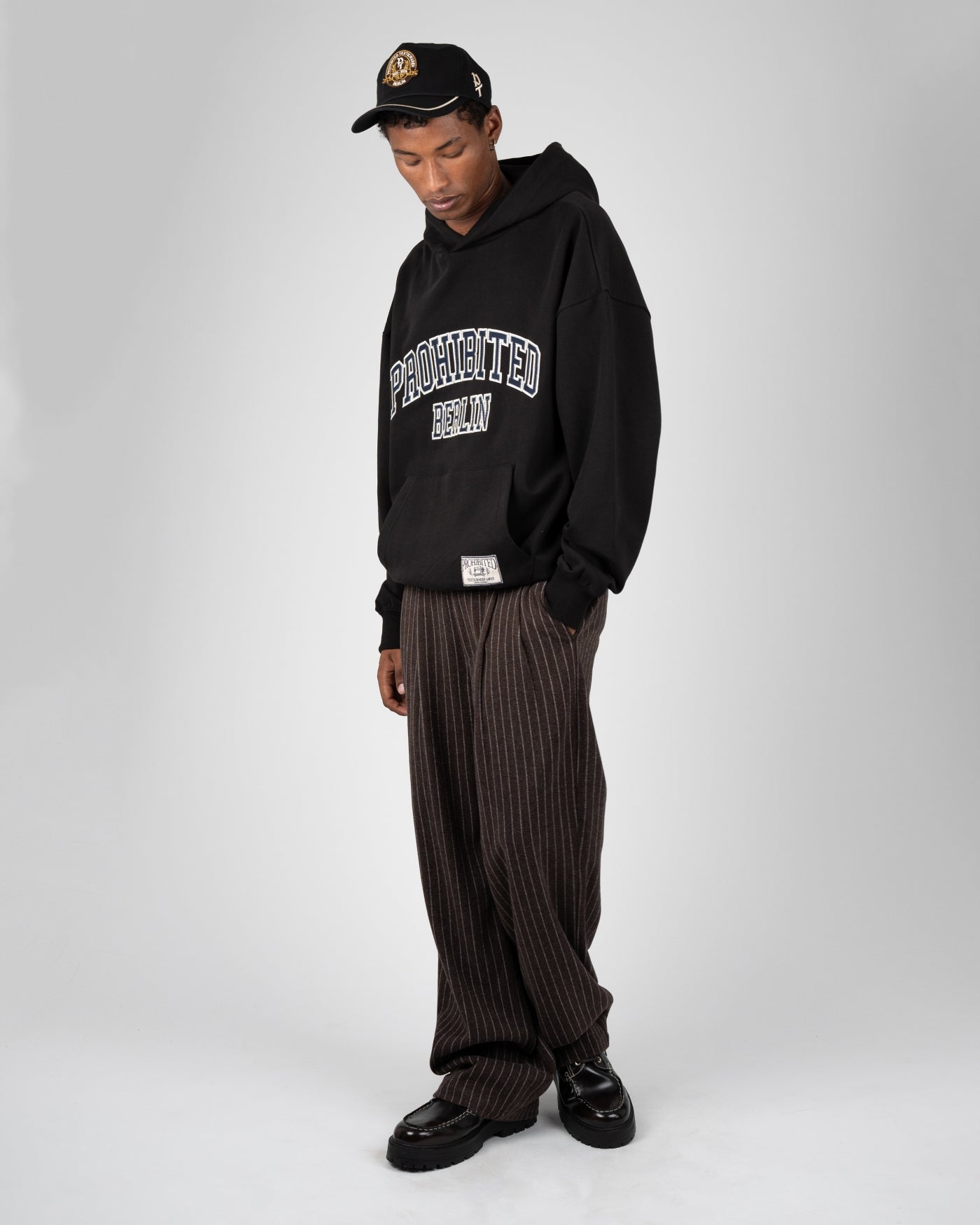 Revival Pinstripe Pleated Pants | Brown