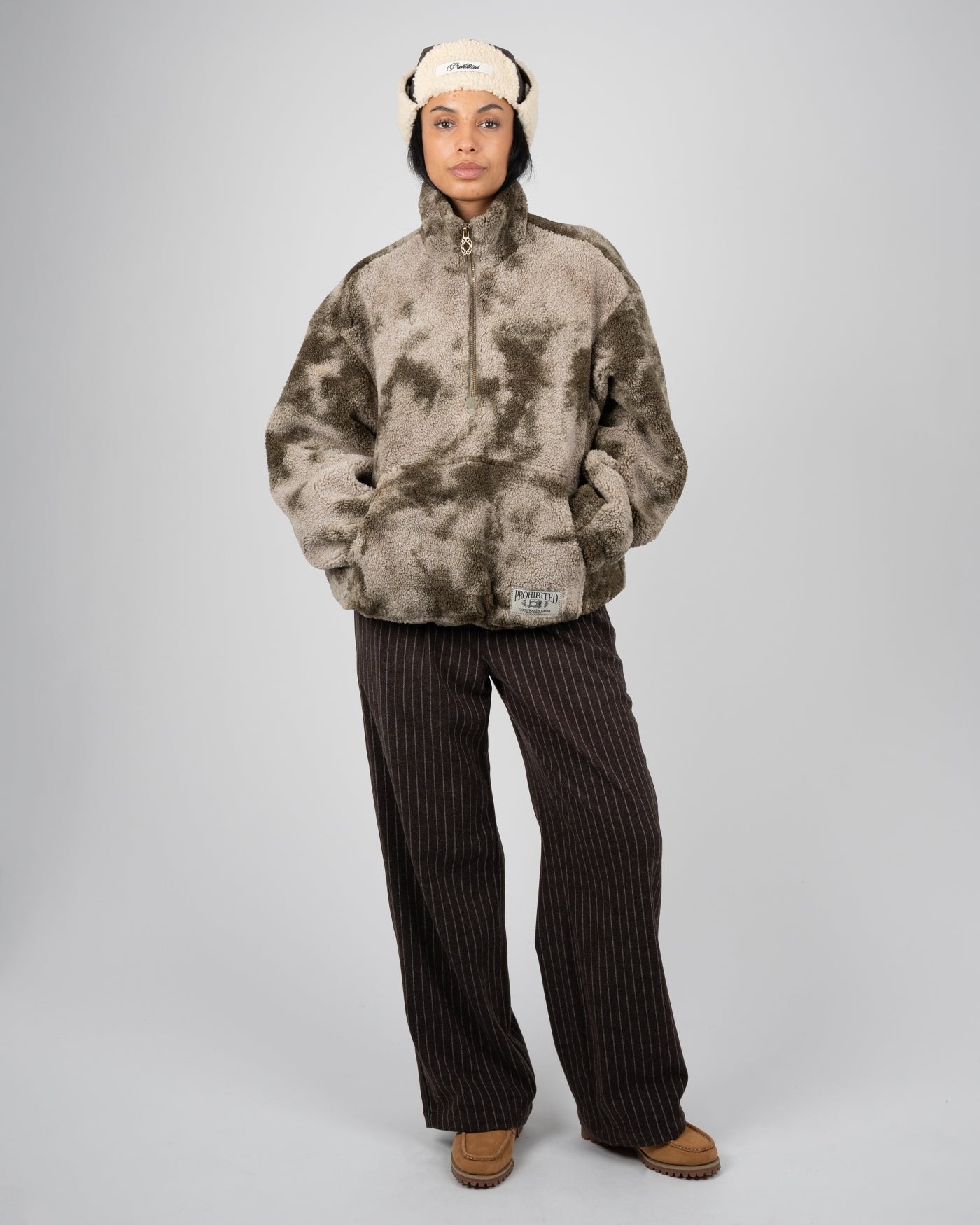 Highland Sherpa Half-Zip | Muted Khaki
