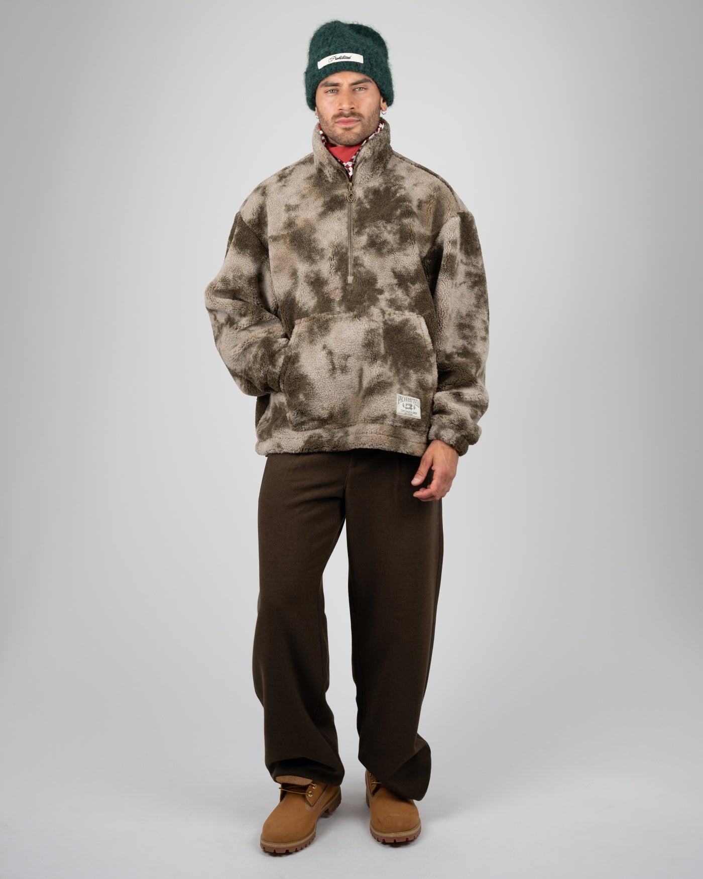 Highland Sherpa Half-Zip | Muted Khaki