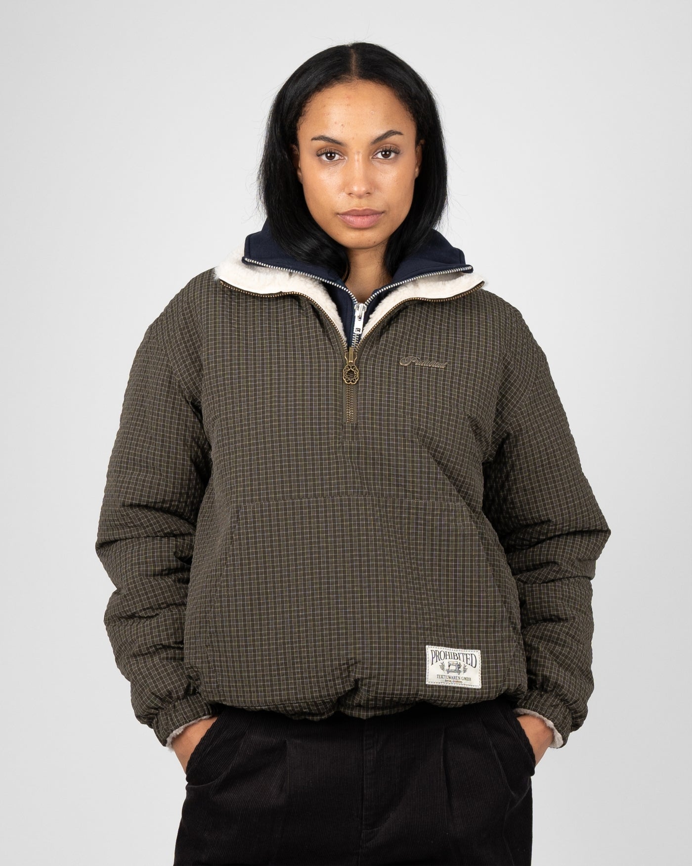 Throwback Sherpa Half-Zip | Brown