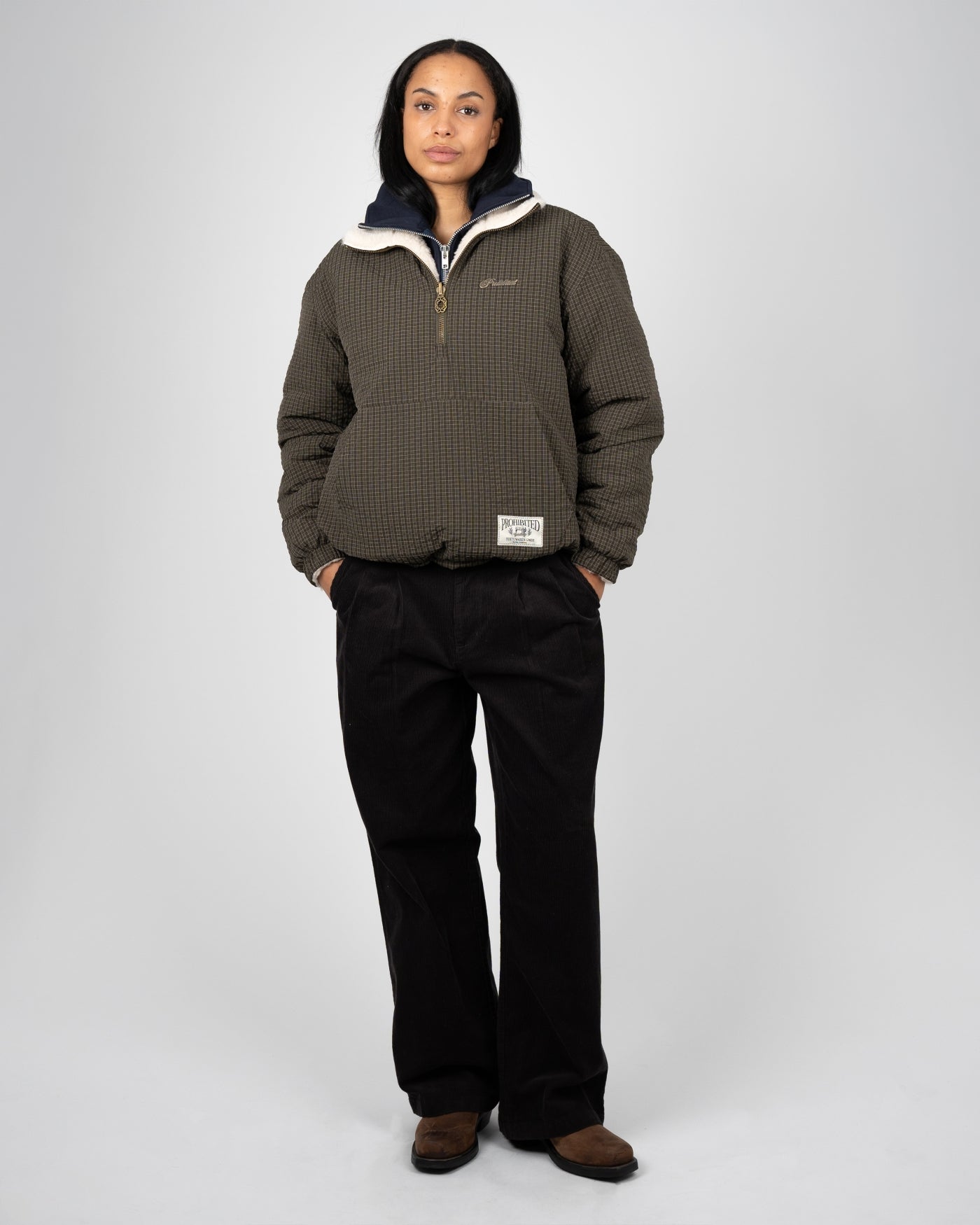 Throwback Sherpa Half-Zip | Brown
