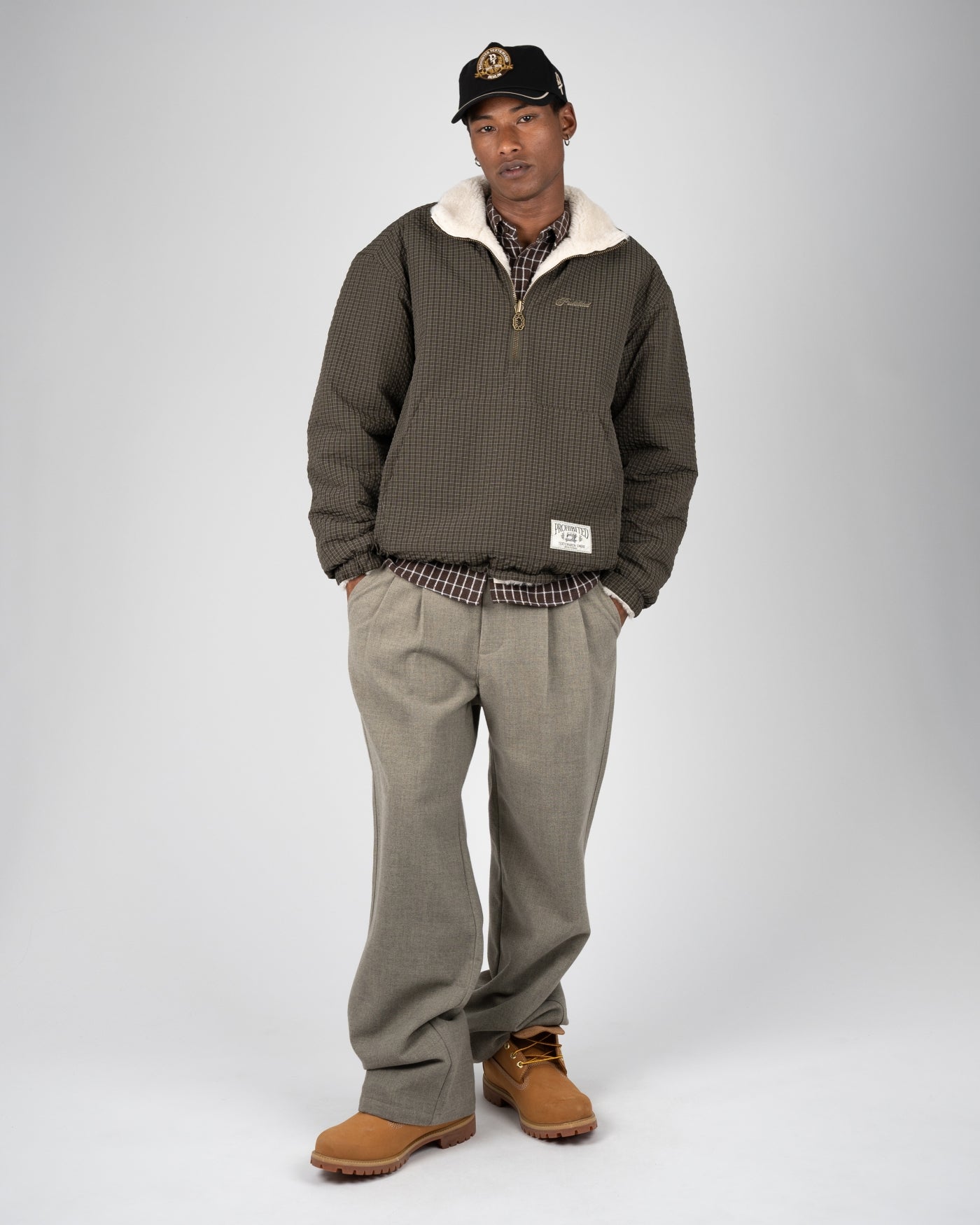 Throwback Sherpa Half-Zip | Brown