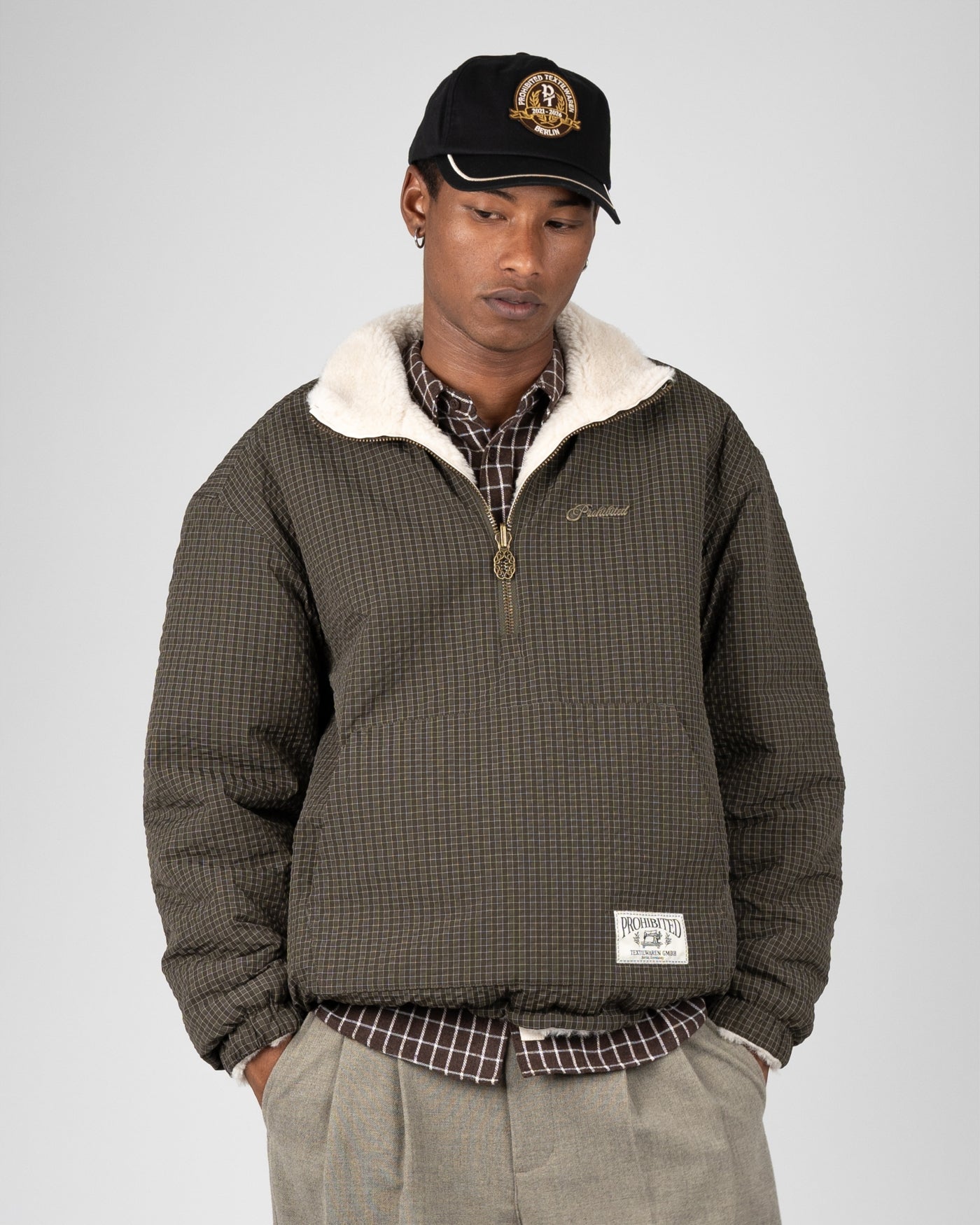Throwback Sherpa Half-Zip | Brown
