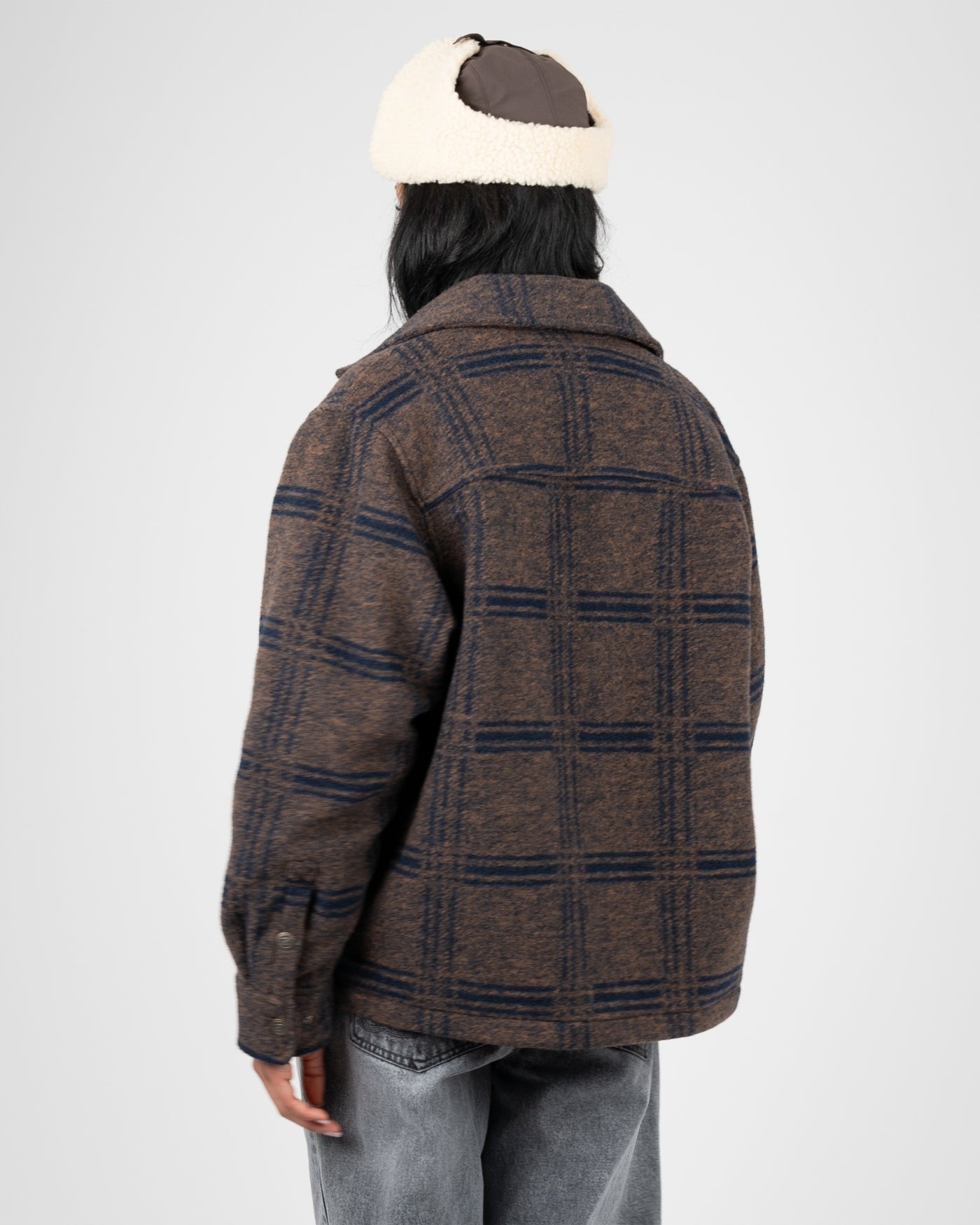 Back Again Flannel Overshirt | Brown/Blue