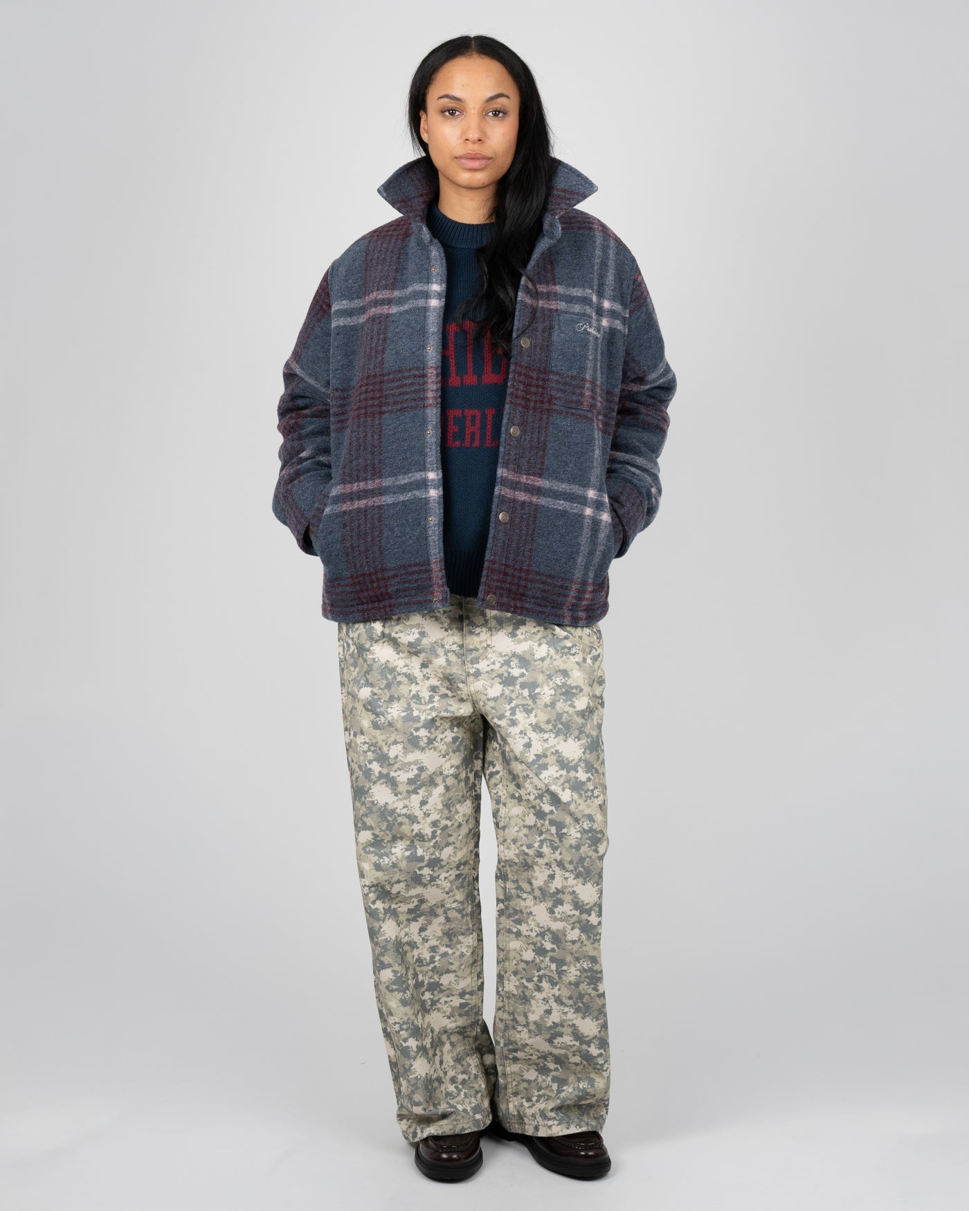 Back Again Flannel Overshirt | Blue/Red