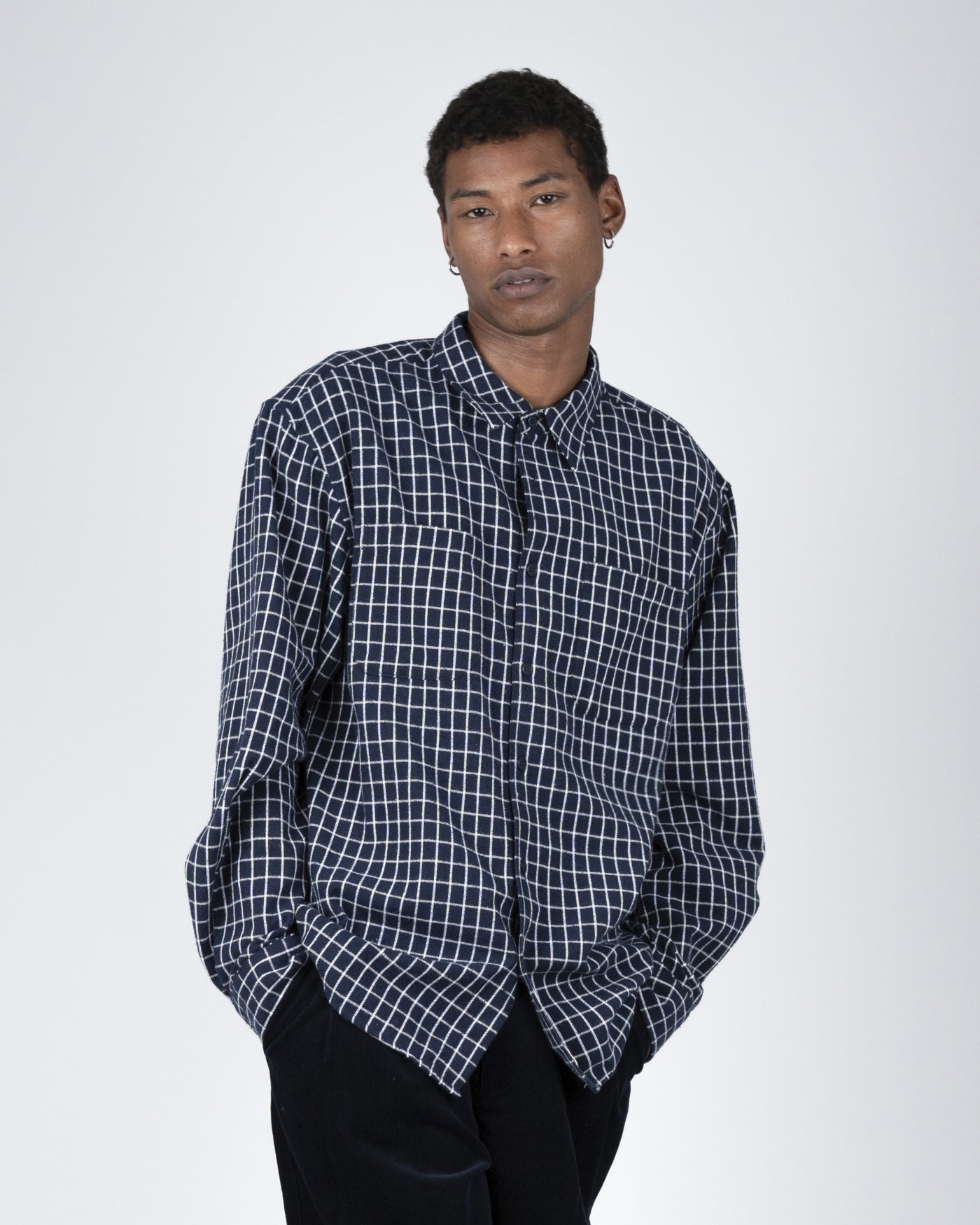 Seasoned Flannel Shirt | Dark Blue