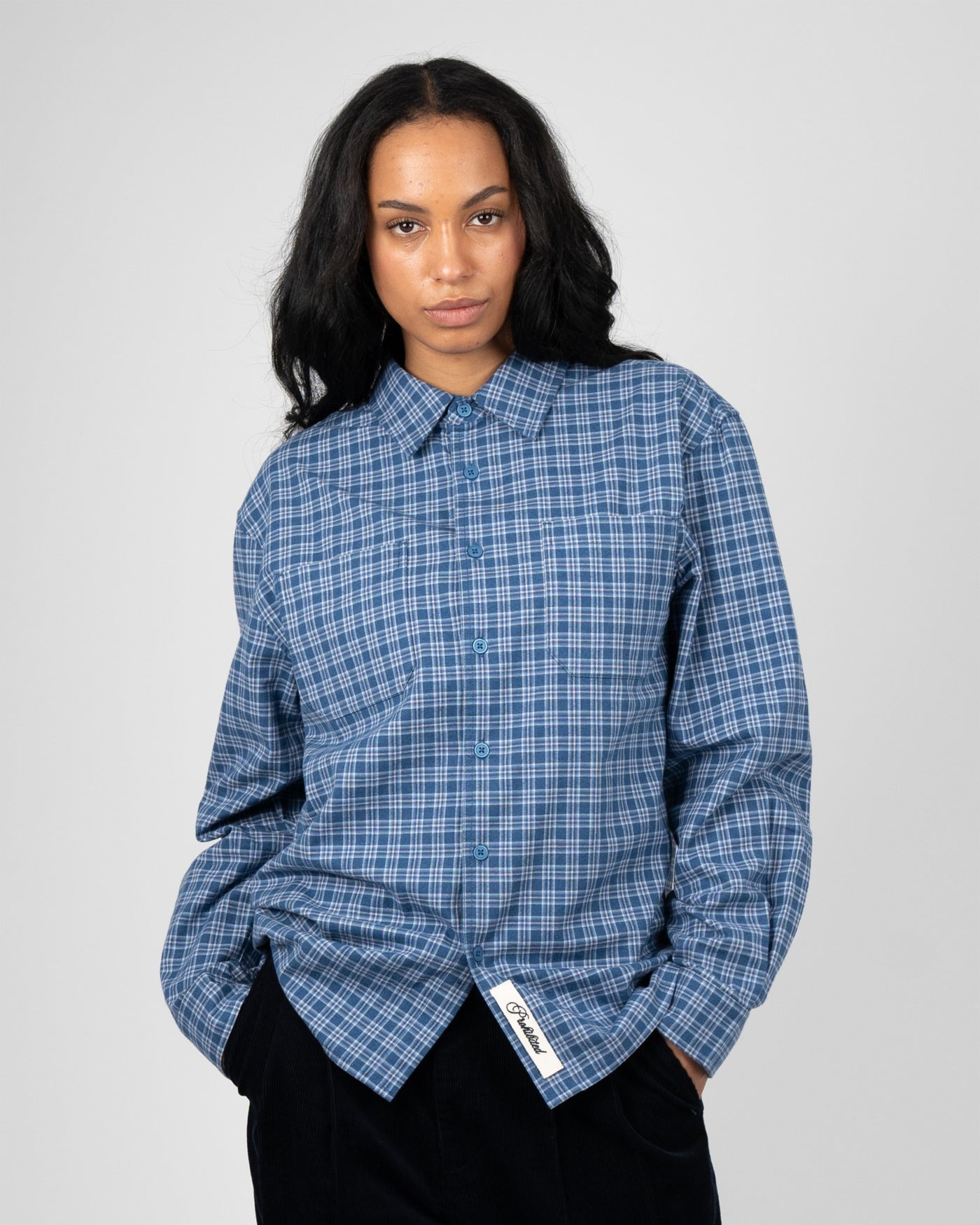 Checkered Flannel Shirt | Blue